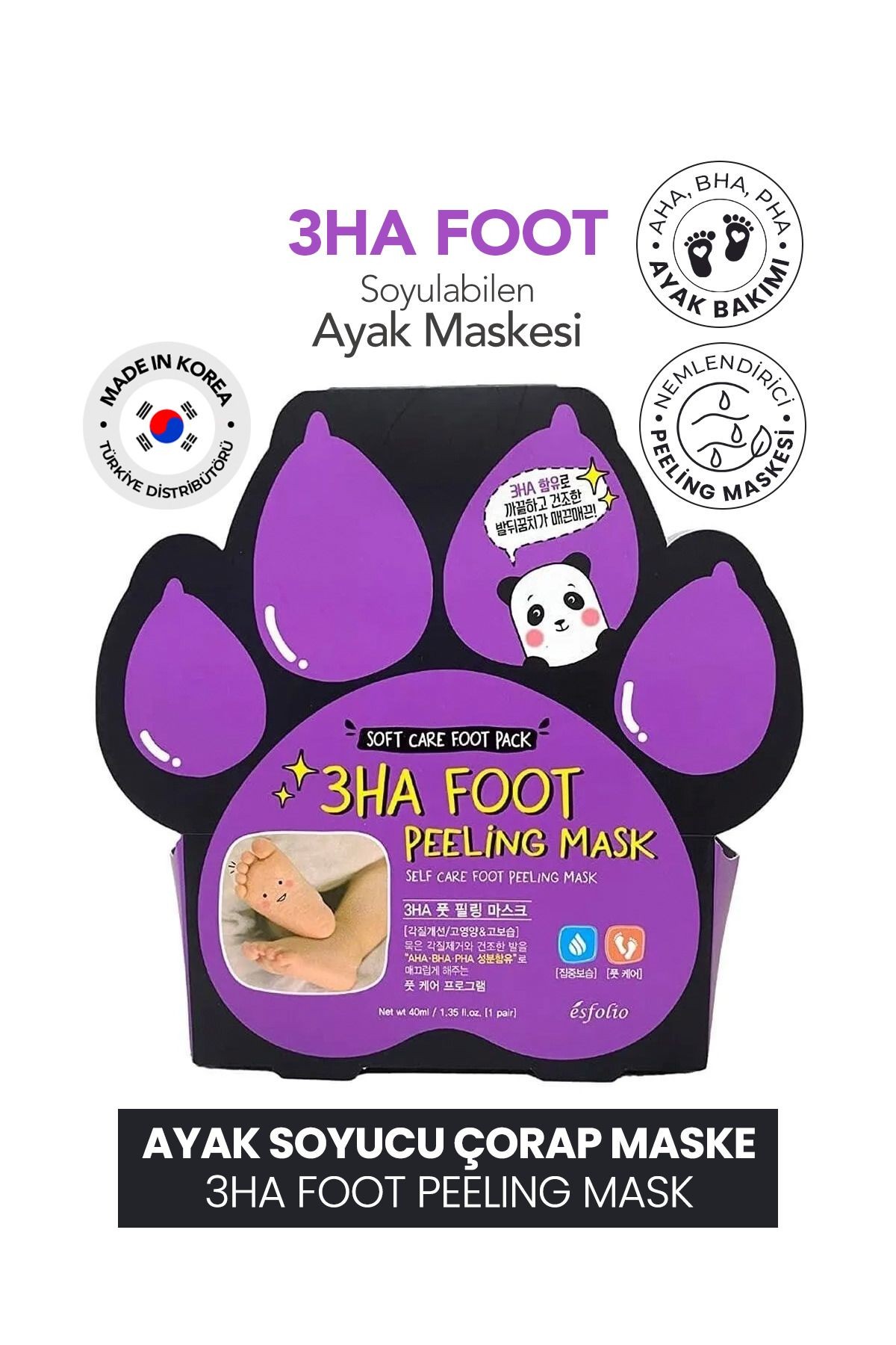Ayak Soyucu Çorap Maske Soyulan Ayak Maskesi 3ha Foot Peeling Mask