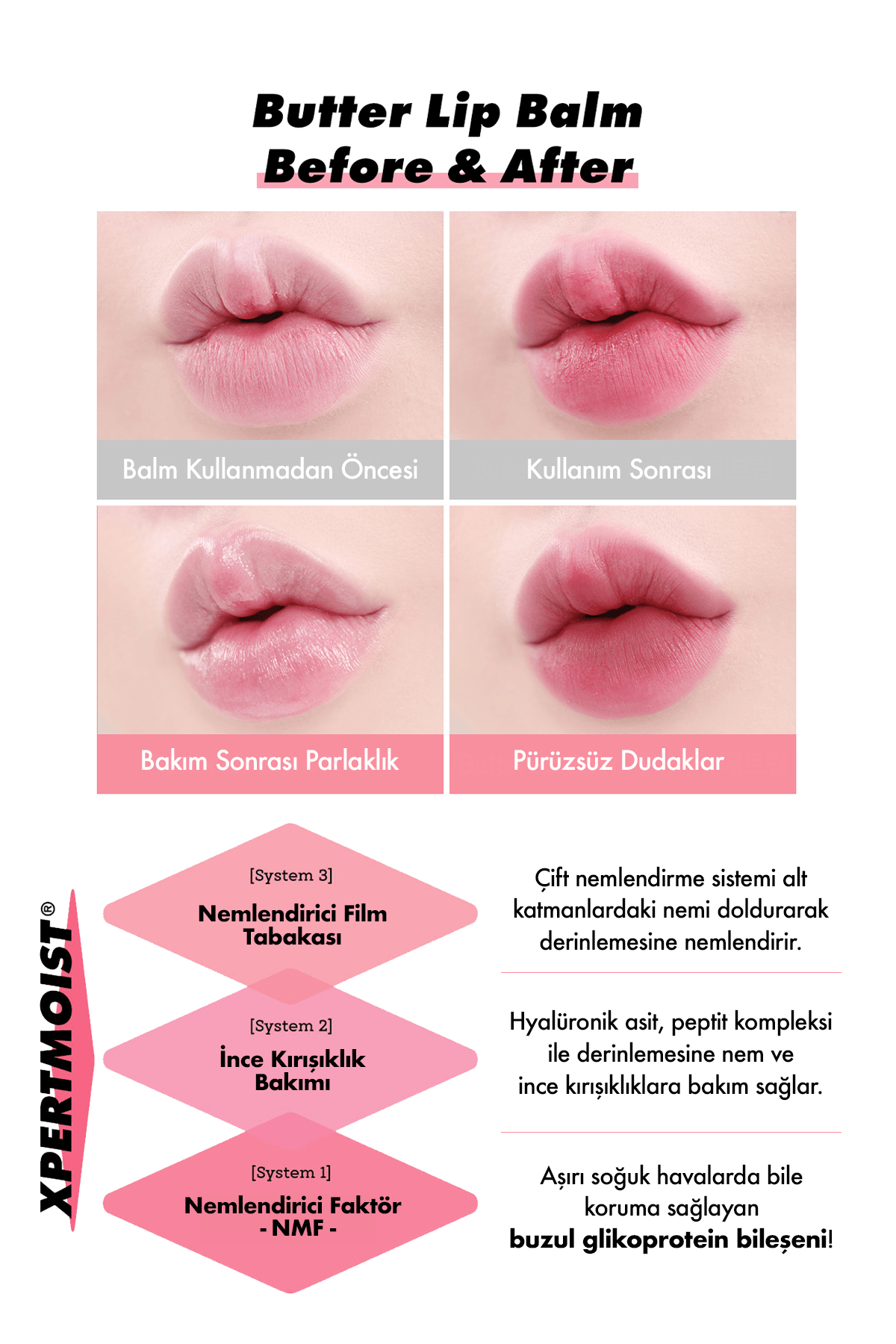 Yoğun Nemlendirici ve Onarıcı Dudak Nemlendirici UNPA Bubi Bubi Butter Lip Balm