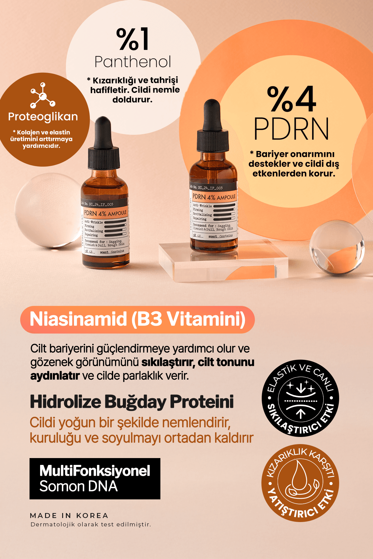 PDRN Somon DNA Yaşlanma Karşıtı ve Sıkılaştırıcı Serum Derma Factory PDRN %4 Ampoule 30 ml