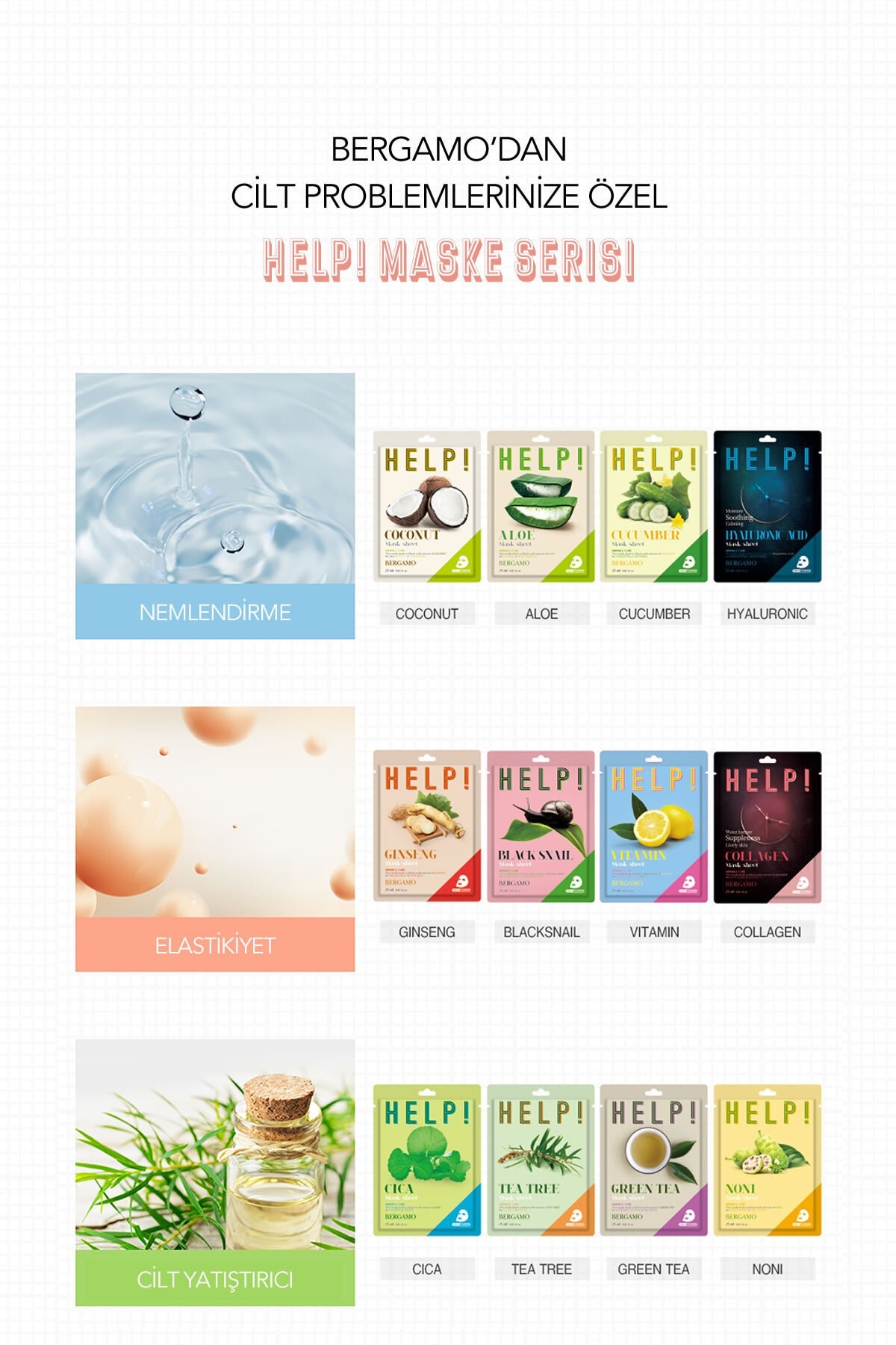 Help! Maske Serisi 8'li Fırsat Paketi Help! Mask