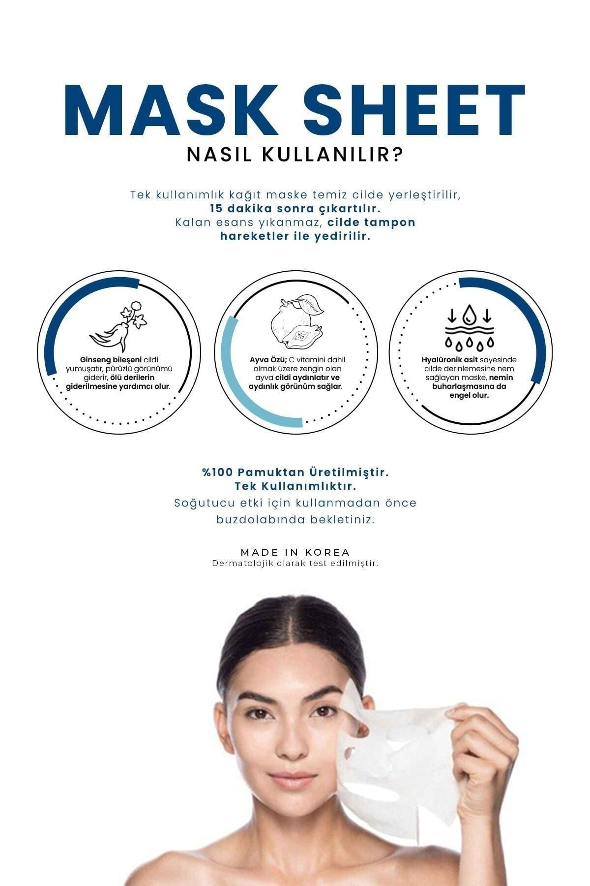 İnci Özü İçeren Aydınlatıcı Kağıt Maske Esfolio Pearl Essence Mask Sheet