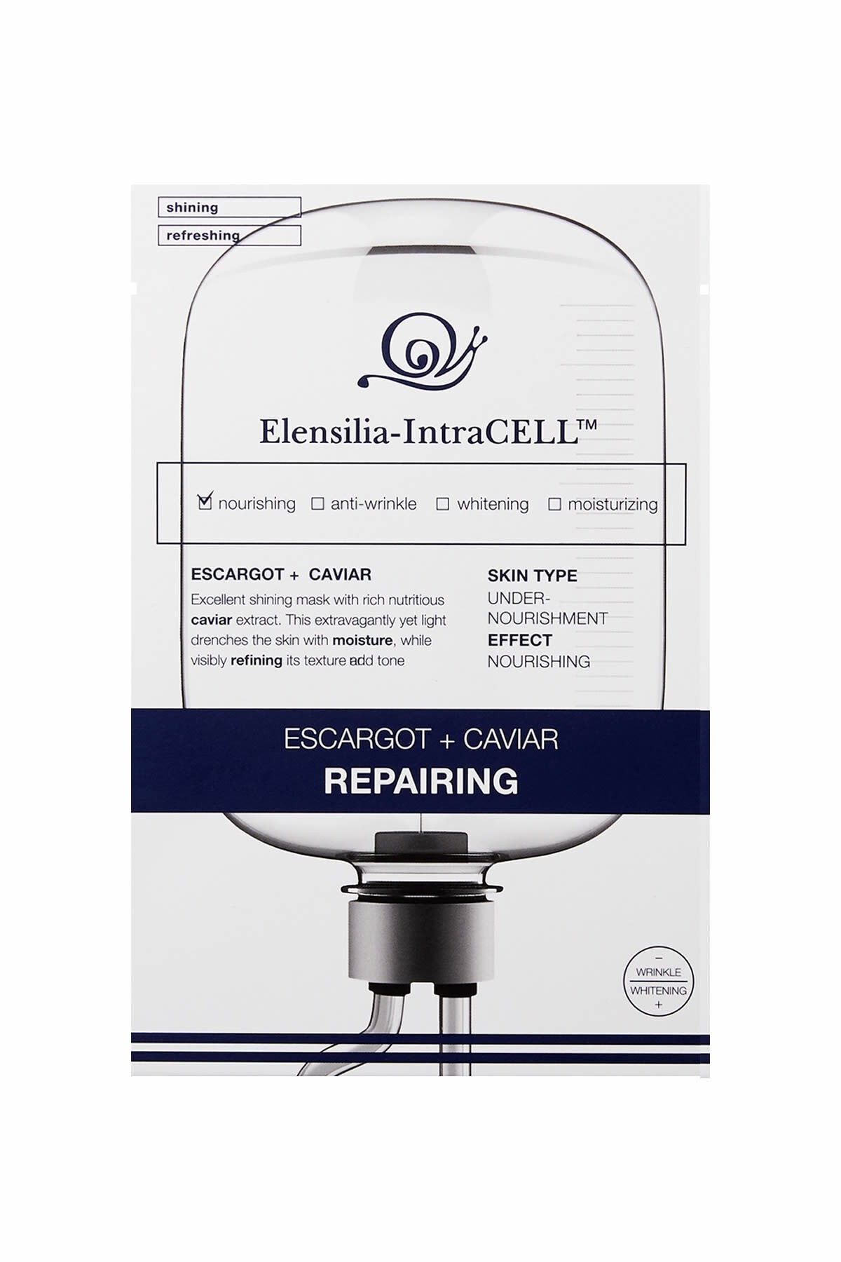 Escargot  Havyar Onarıcı Nemlendirici Yaprak Maske Intracell Caviar Repairing Mask
