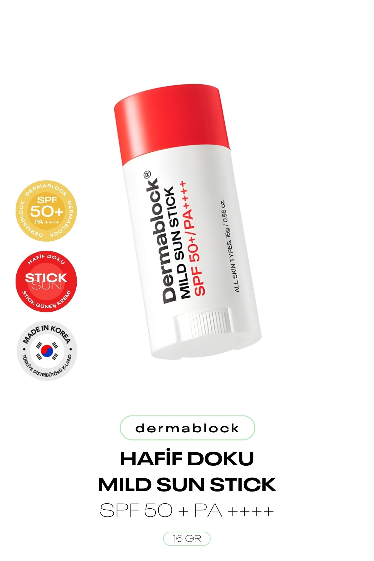 Hafif Dokulu Kore Stick Güneş Koruyucu Mild Sun Stick SPF 50 + PA ++++