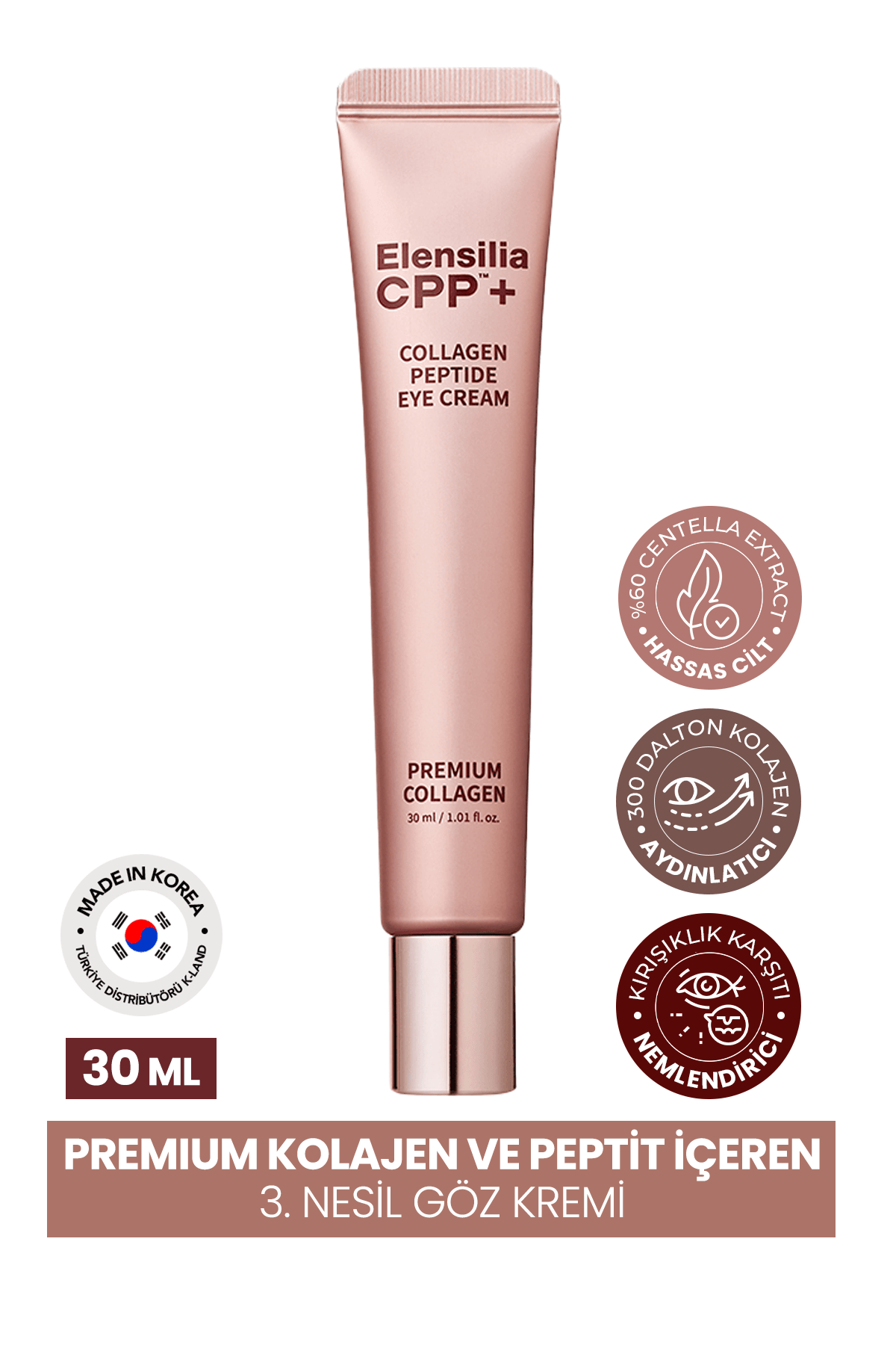 Premium Kolajen Elensilia 3. Nesil Göz Kremi Elensilia CPP Premium Collagen Peptide Eye Cream 30ml