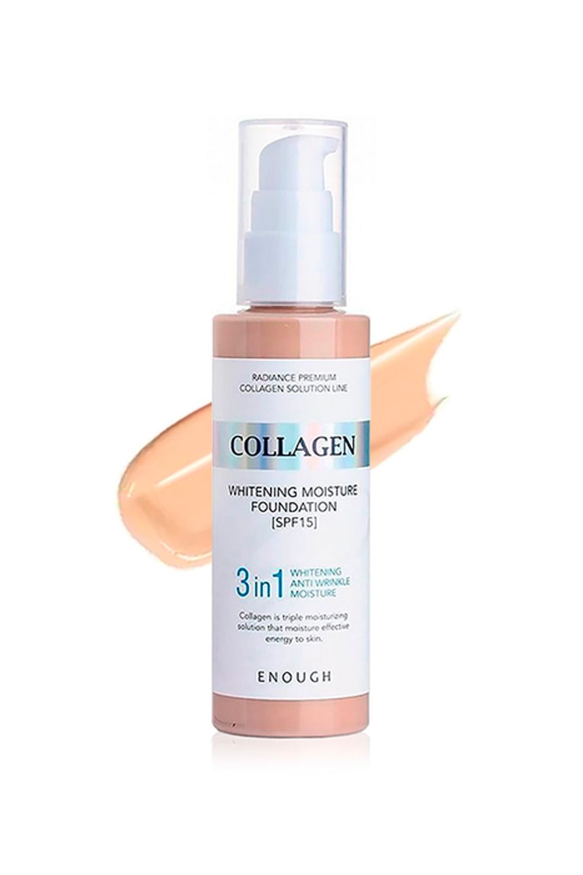 Aydınlatıcı SPF 15 Fondöten ENOUGH Collagen Whitening Foundation 3 in 1