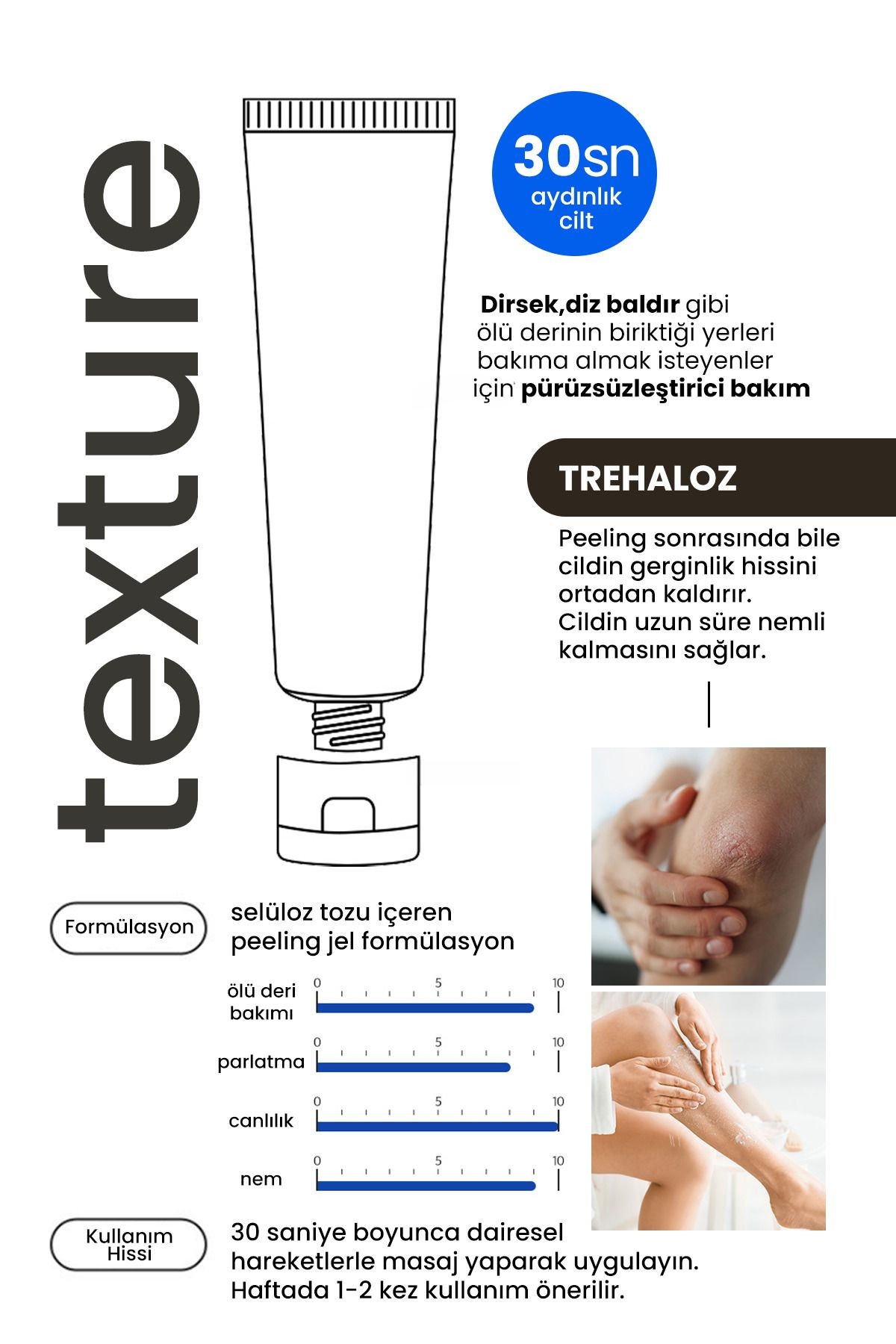 Aydınlatıcı ve Pürüzsüzleştirici Selüloz Peeling Gel Derma Factory Aquaporin Peeling Gel 120ml