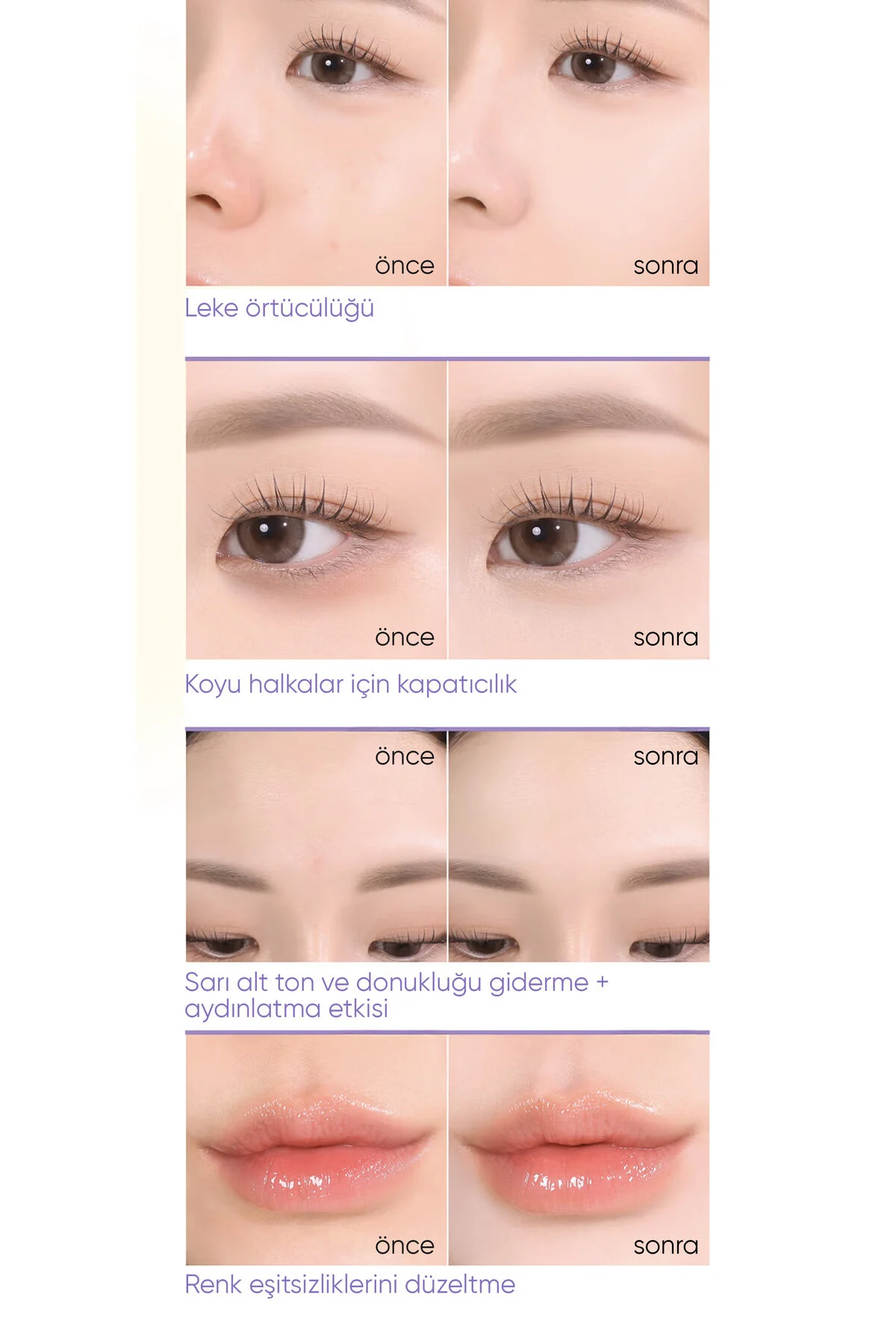 2’li Kapatıcı ve Corrector Paleti by Luna Skin Cover Concealer Palette