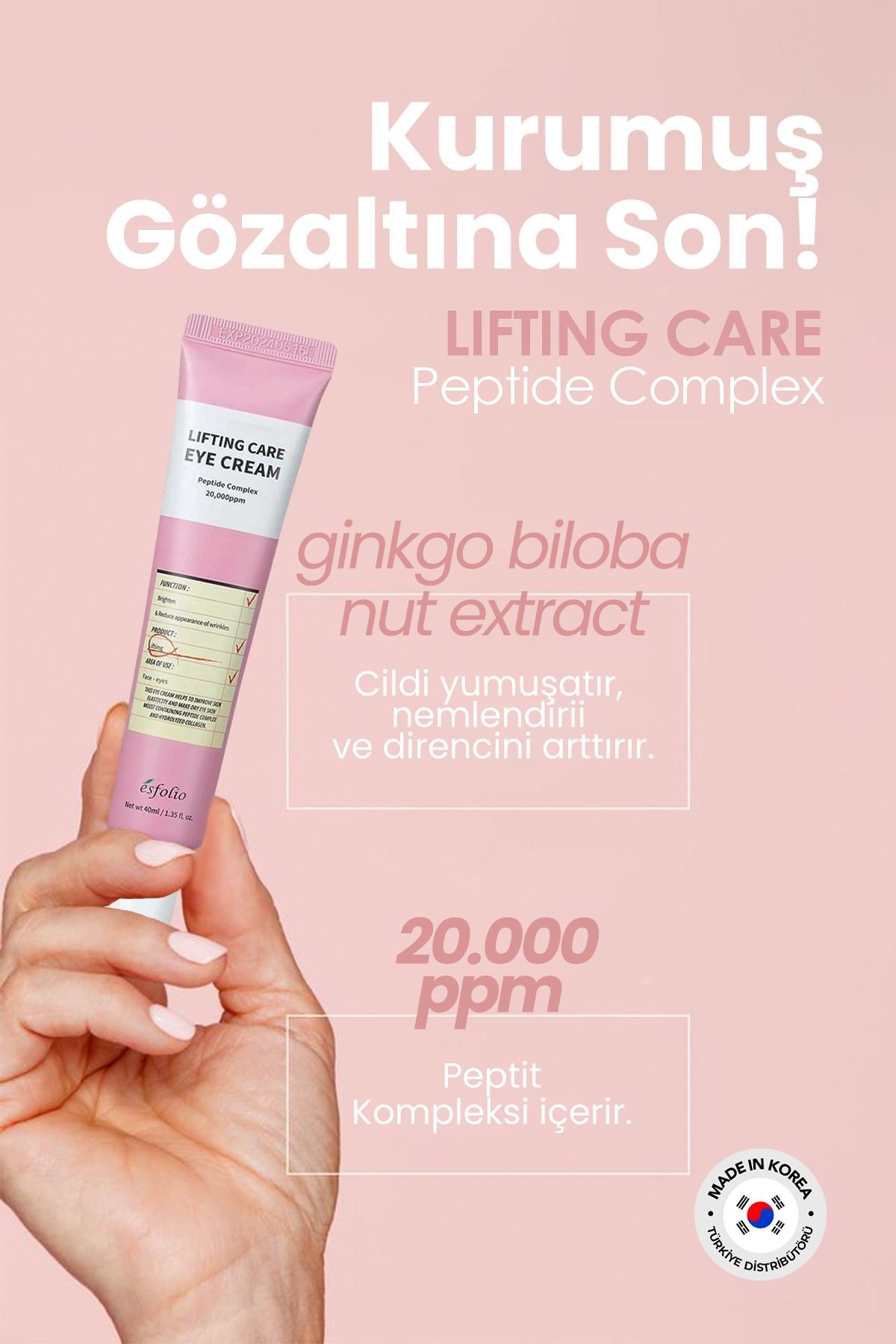 Hassas Göz Çevresi Için Squalene Içeren Nemlendirici Göz Kremi Lifting Care Eye Cream 40ml