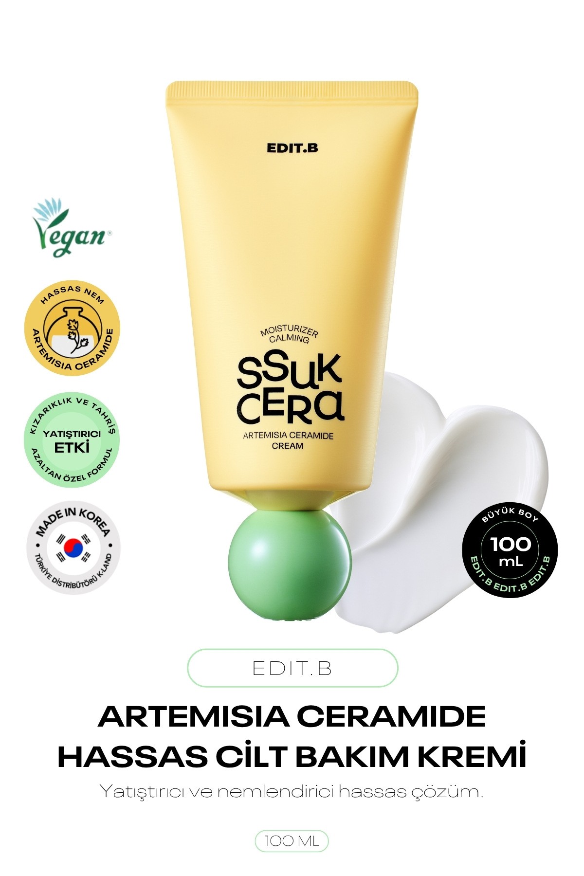 Nemlendirici Hassas Cilt Bakım Kremi Edit.b Moisturizer Calming Artemisia Ceramide Cream