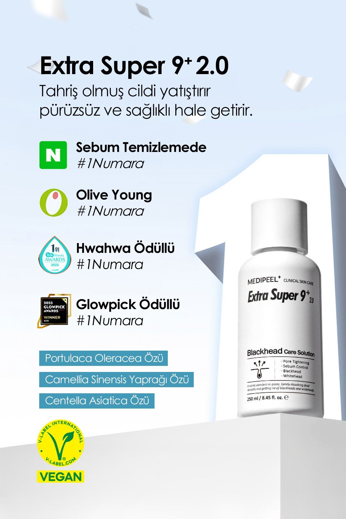 Gözenek ve Siyah, Beyaz Nokta Solüsyonu Medipeel Extra Super 9 Plus 250 ML 8809409340241, one size