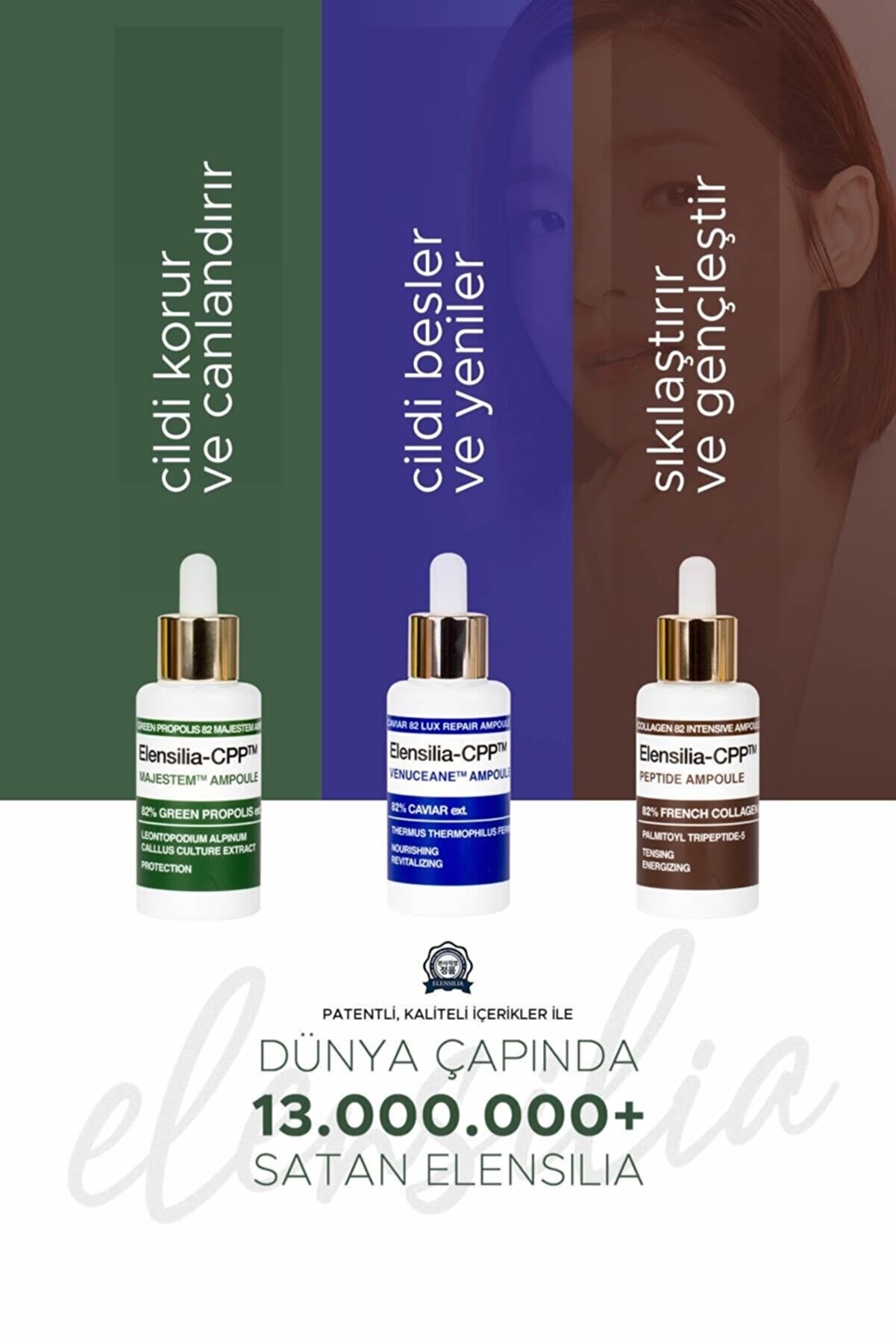 Elensilia %82 Propolis Içeren Cilt Koruyucu, Canlandırıcı Elensilia Cpp Green Propolis 82 Majestem Ampoule