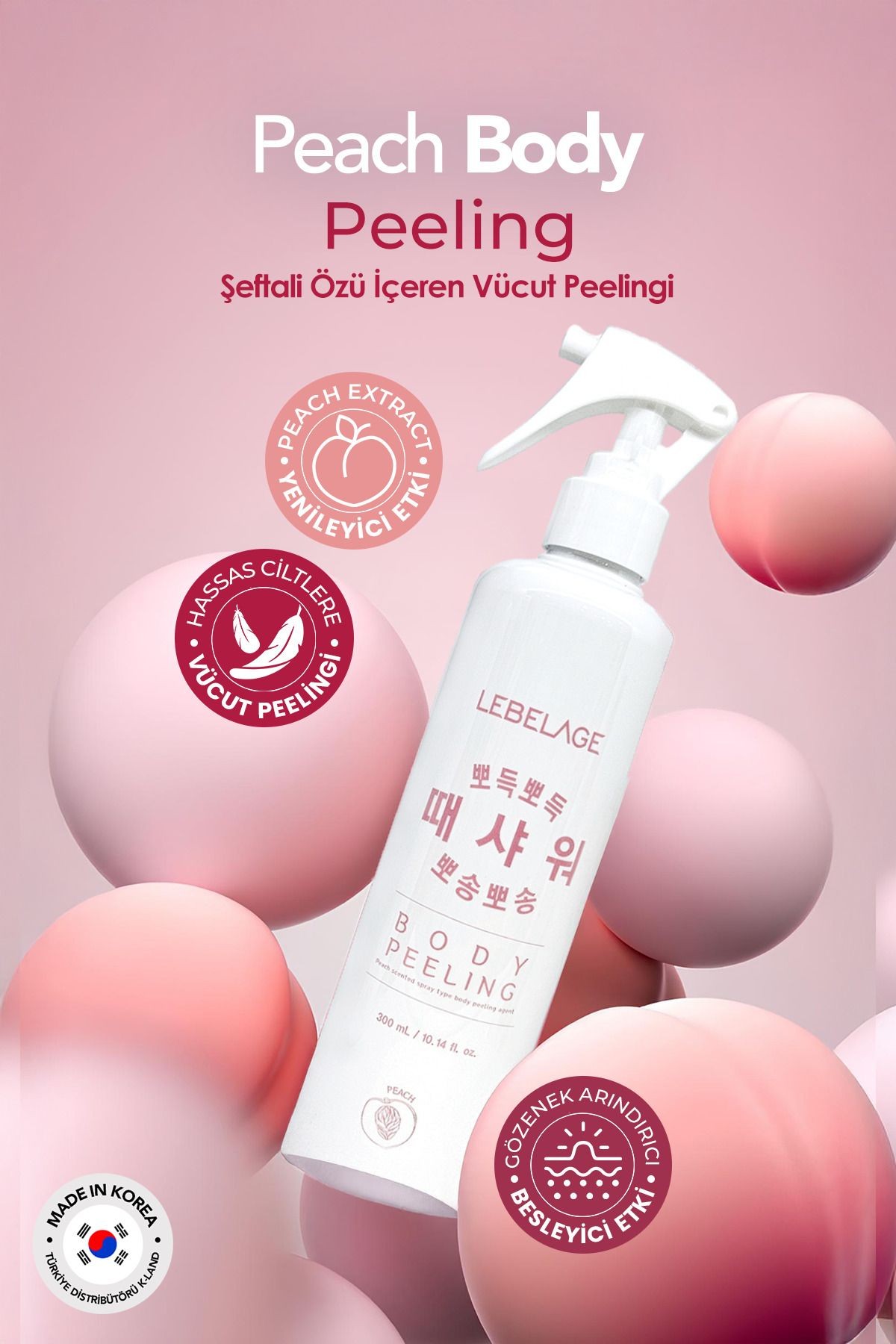 Şeftali Özü İçeren Vücut Peelingi Lebelage Peach Body Peeling