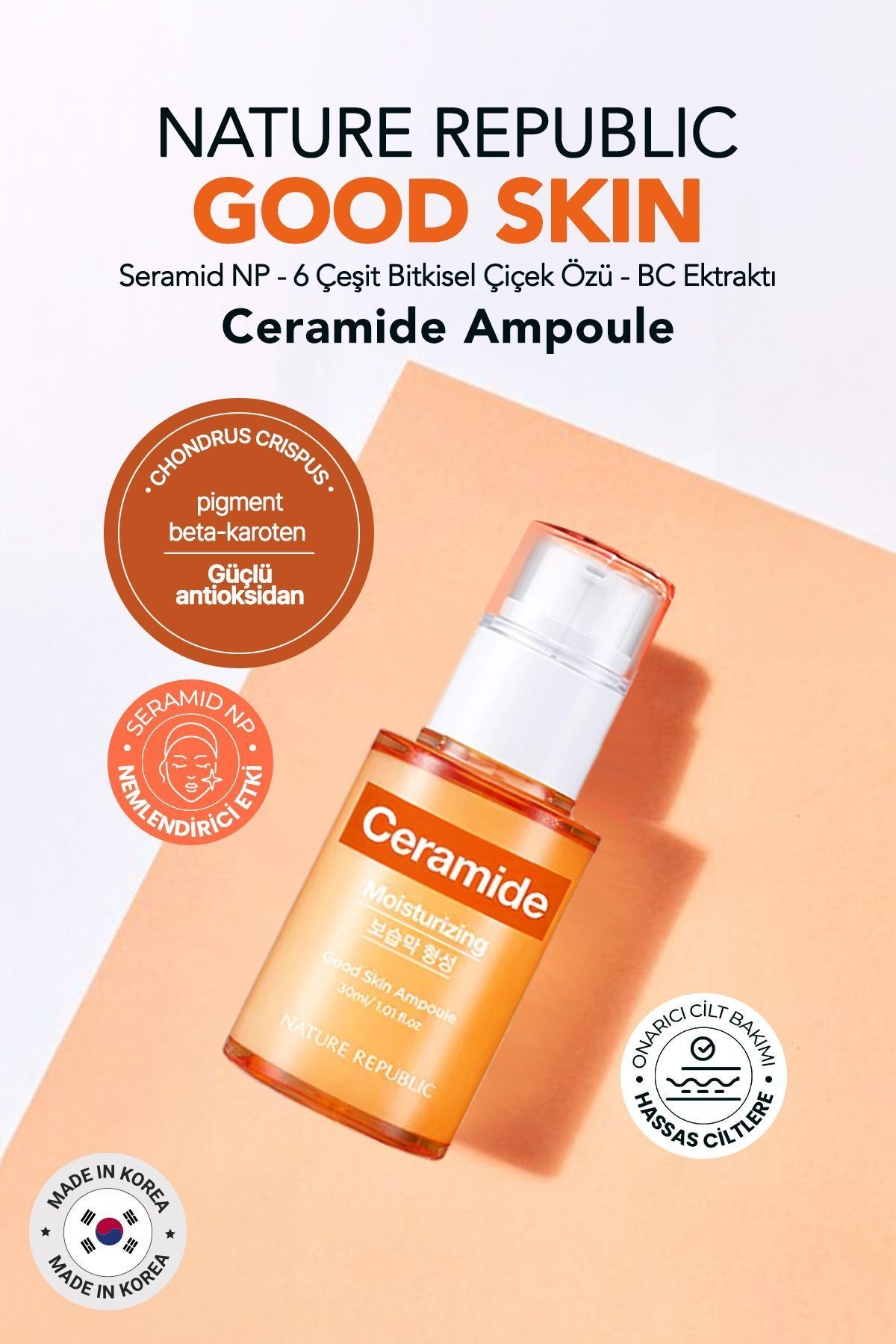 Nemlendirici ve Onarcı Seramid Serum Nature Republic Good Skin Ceramide Ampoule