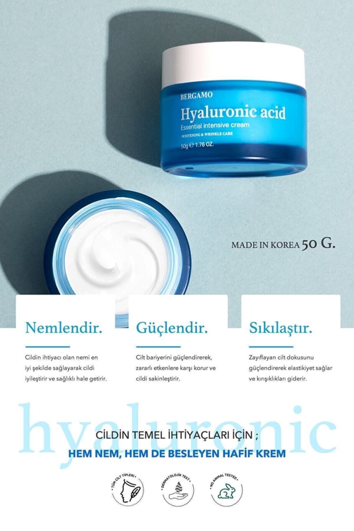 Essential Intensive Cream Hyaluronic Acid Anti Aging - Nemlendirici - Aydınlatıcı