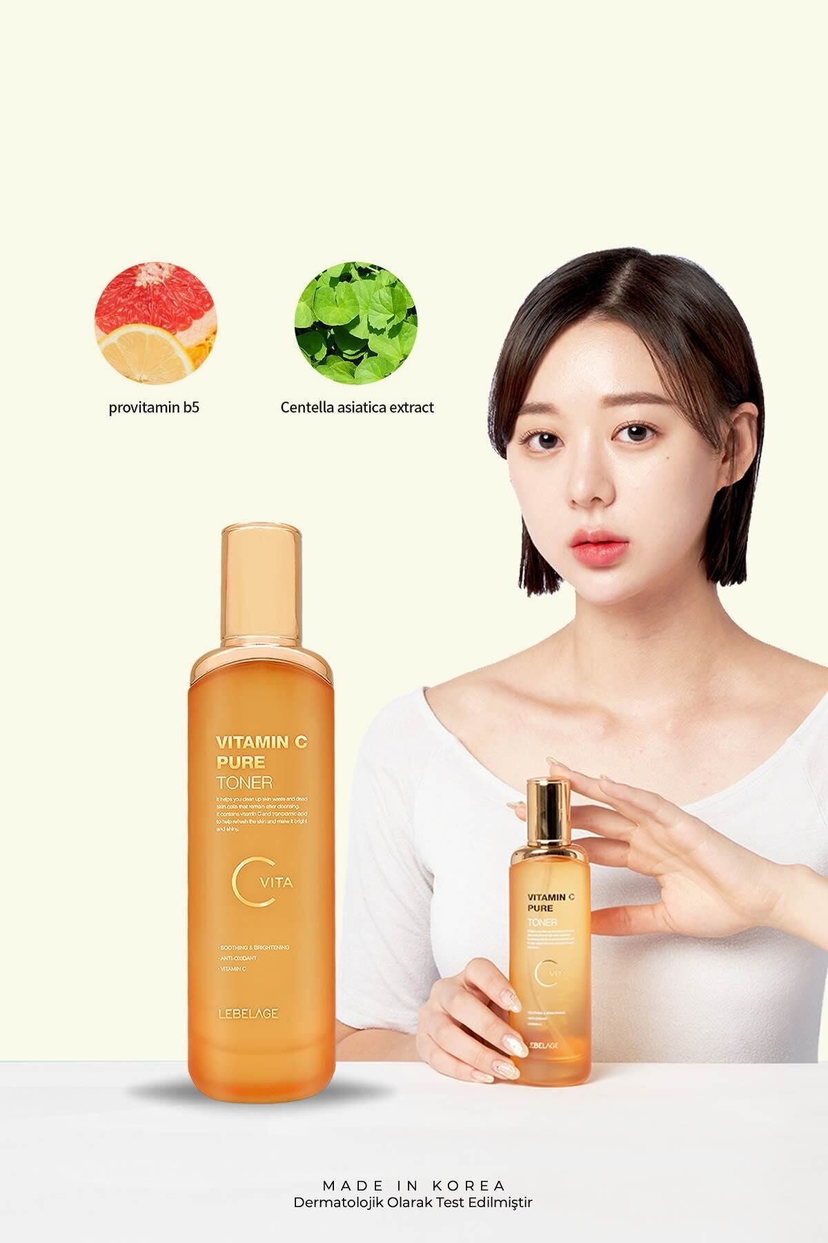 LEBELAGE Lekeli ve Donuk Ciltler İçin Aydınlatıcı ve Antioksidan C Vitamin Tonik Vita C Toner