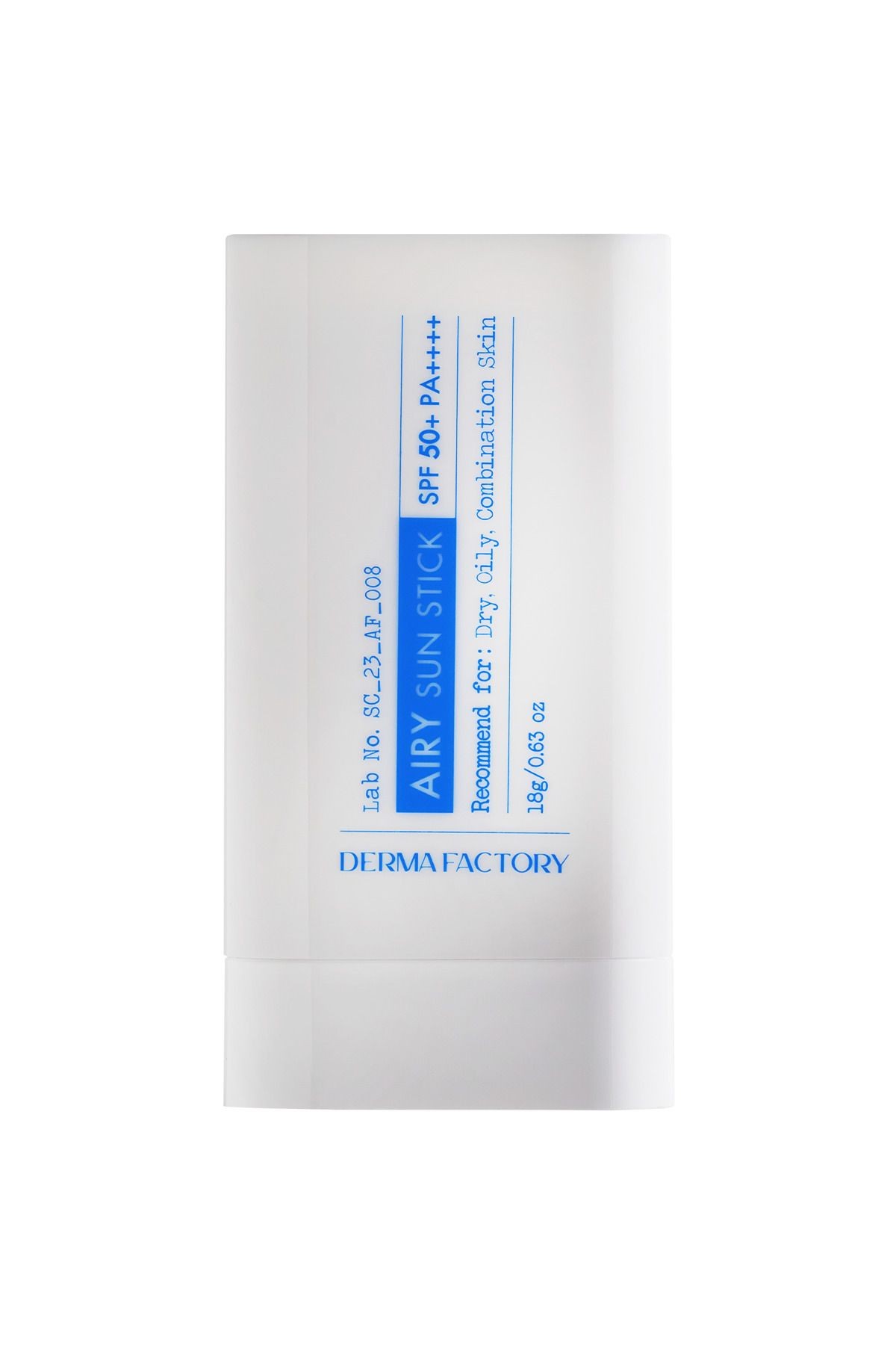 Yağlı ve Karma Ciltler İçin Mat Stick Güneş Koruyucu Derma Factory Airy Sun Stick SPF 50+ PA++++