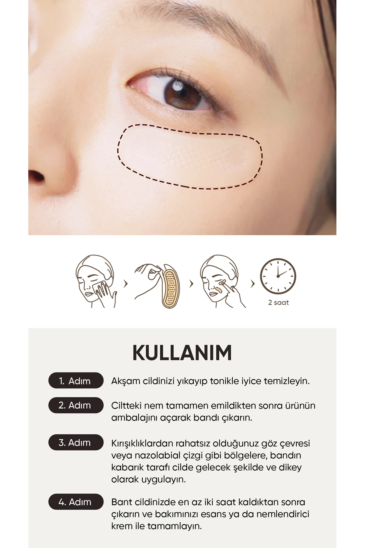 Retinol Mikro İğneli Bant Göz Altı ve Nazolabial Çizgiler İçin Retinol Slim Patch