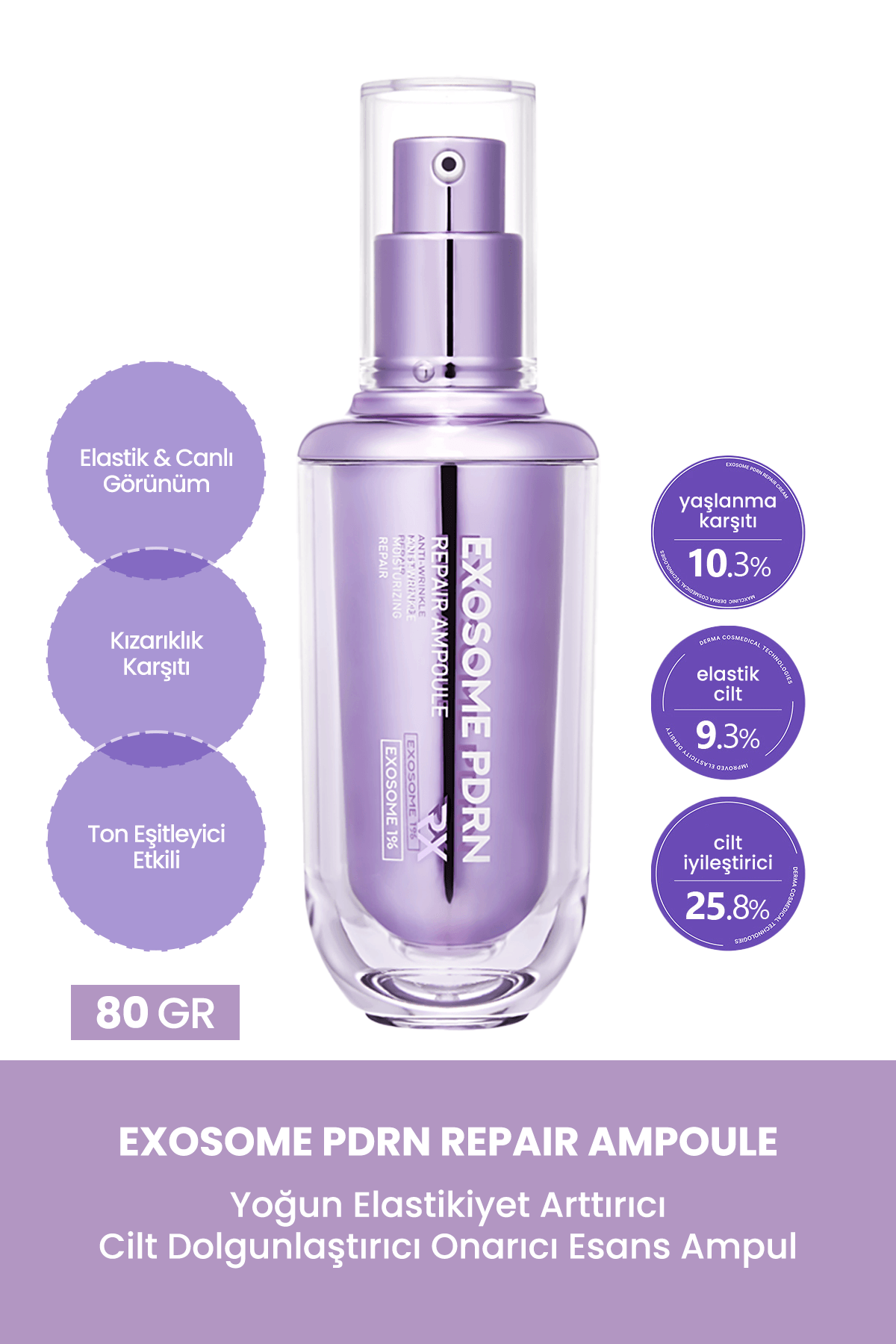 Exosome PDRN Yoğun Elastikiyet ve Cilt Dolgunlaştırıcı Onarıcı Esans Maxclinic Ampoule