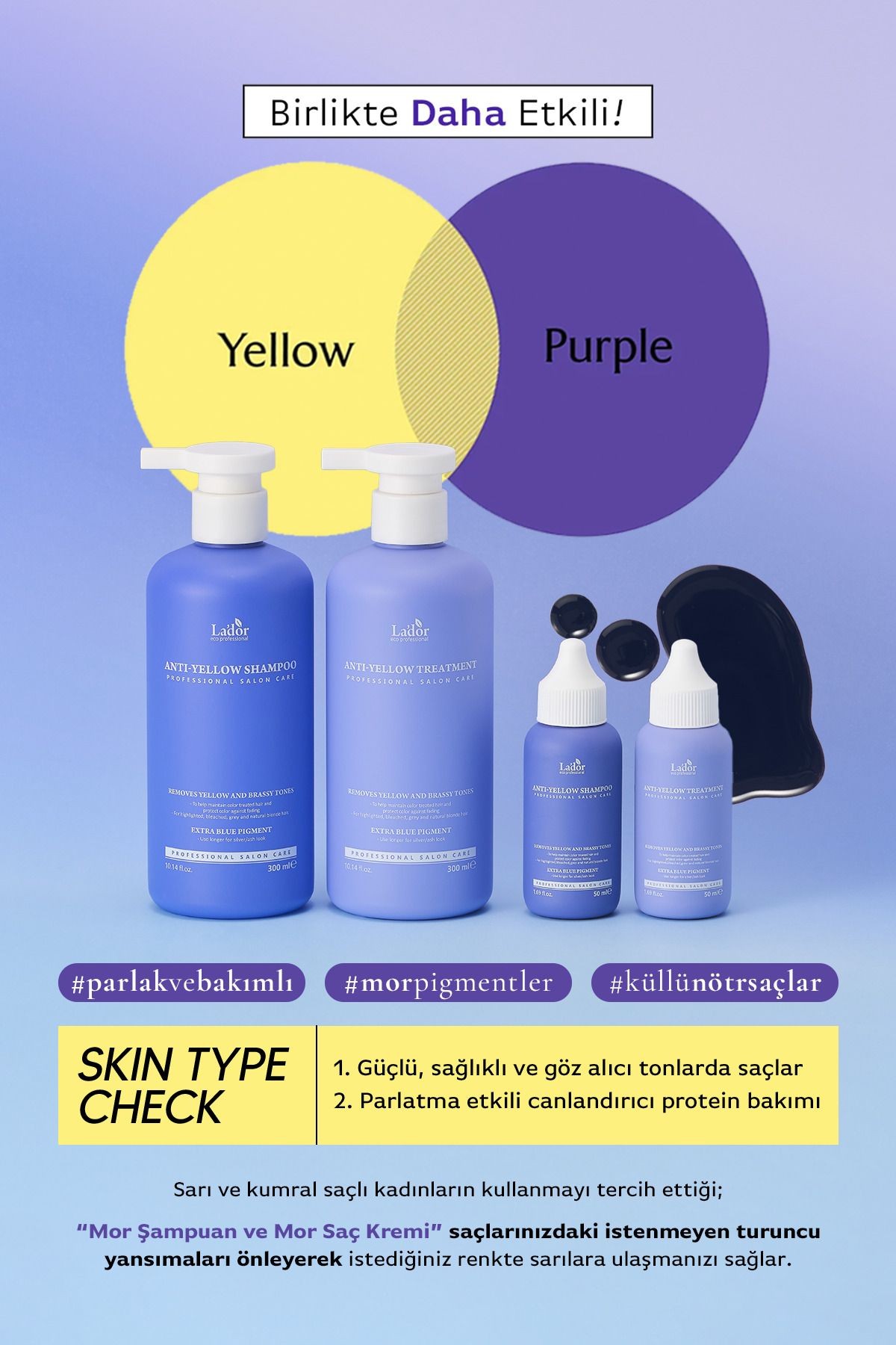 Renk Eşitleyici ve Koruyucu Turunculaşma Karşıtı Mor Şampuan LADOR Anti Yellow Shampoo 300ml