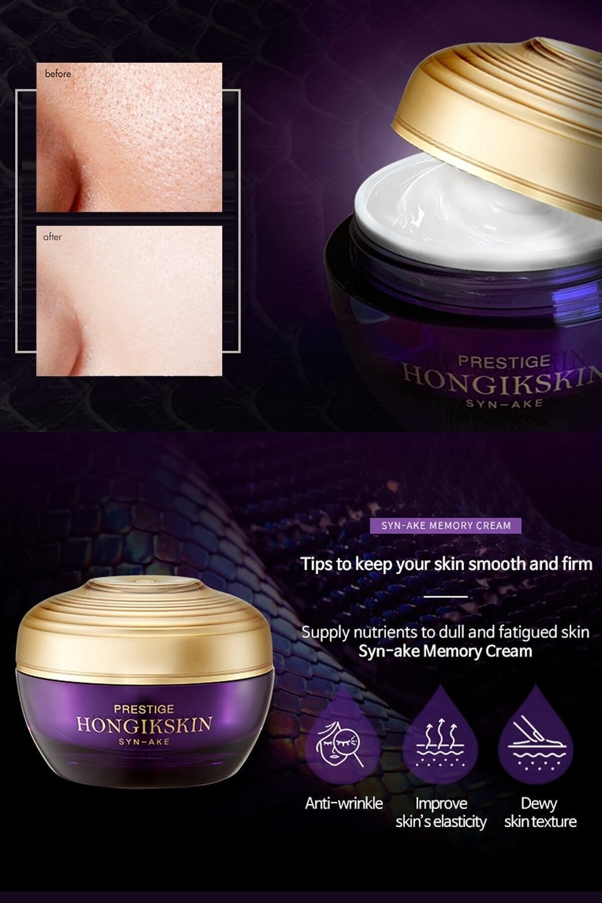 Hongikskin Prestige Syn-ake Memory Cream ( Gözenek, Sıkılaştırıcı, Anti Aging Krem )
