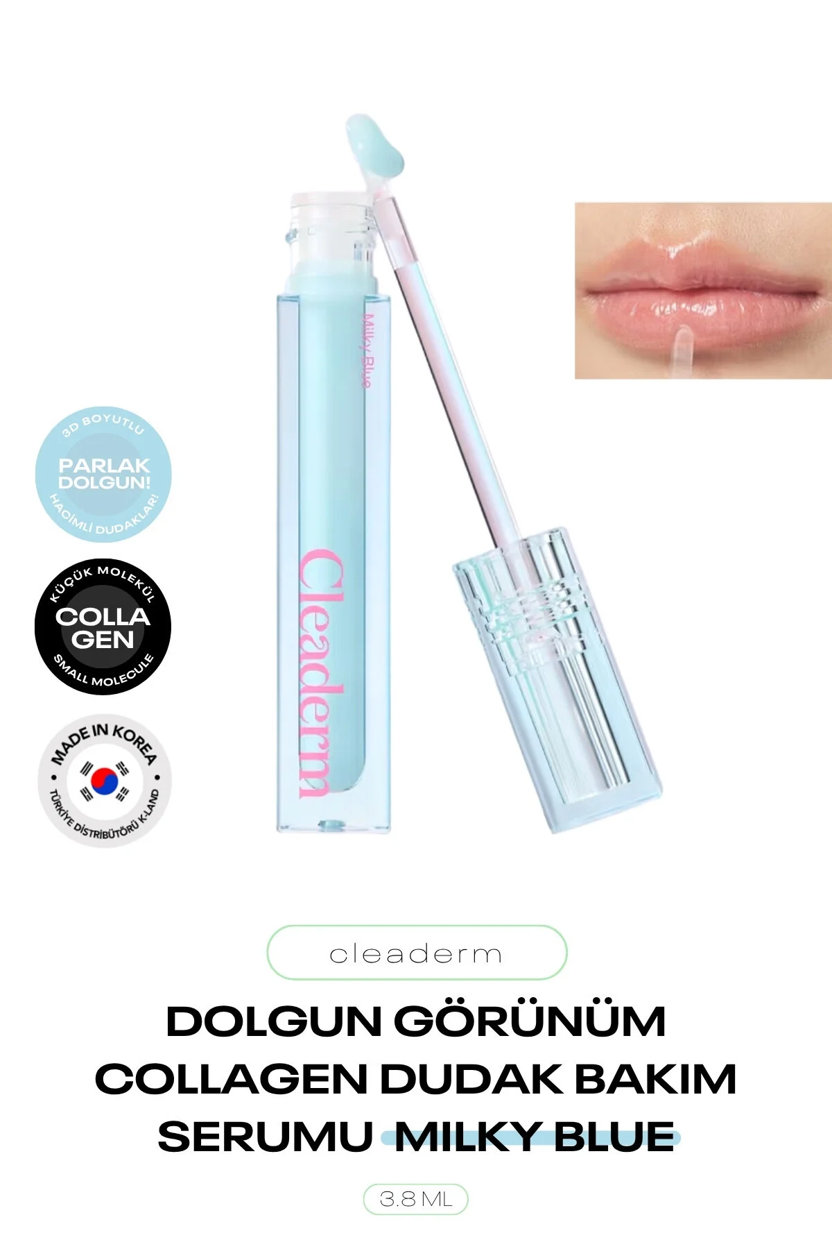 Dolgun Görünüm Sağlayan Dudak Bakım Serumu Collagen Glow Lip Serum