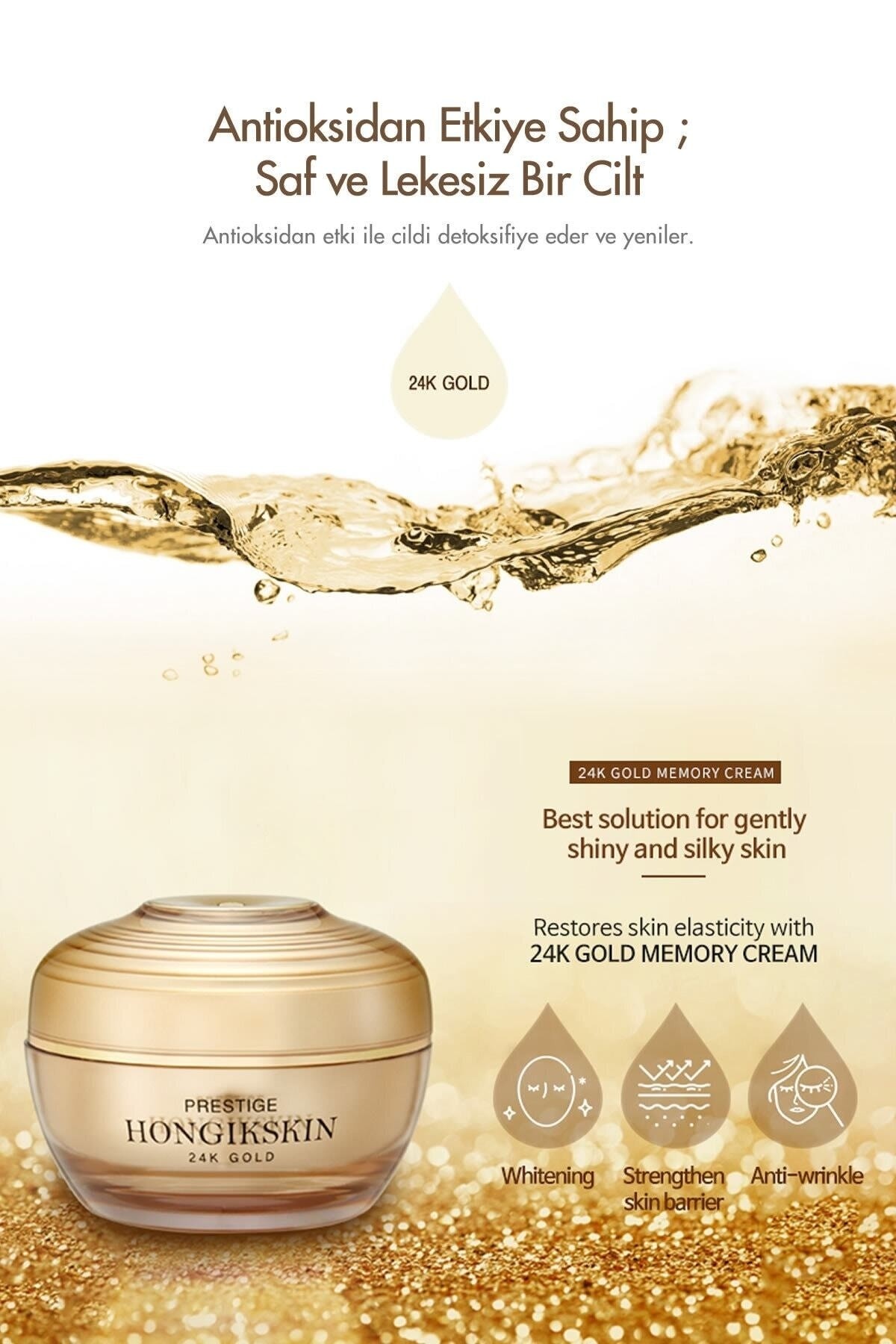 Hongikskin Prestige 24k Gold Memory Cream ( Anti Aging - Aydınlatıcı - Onarıcı )