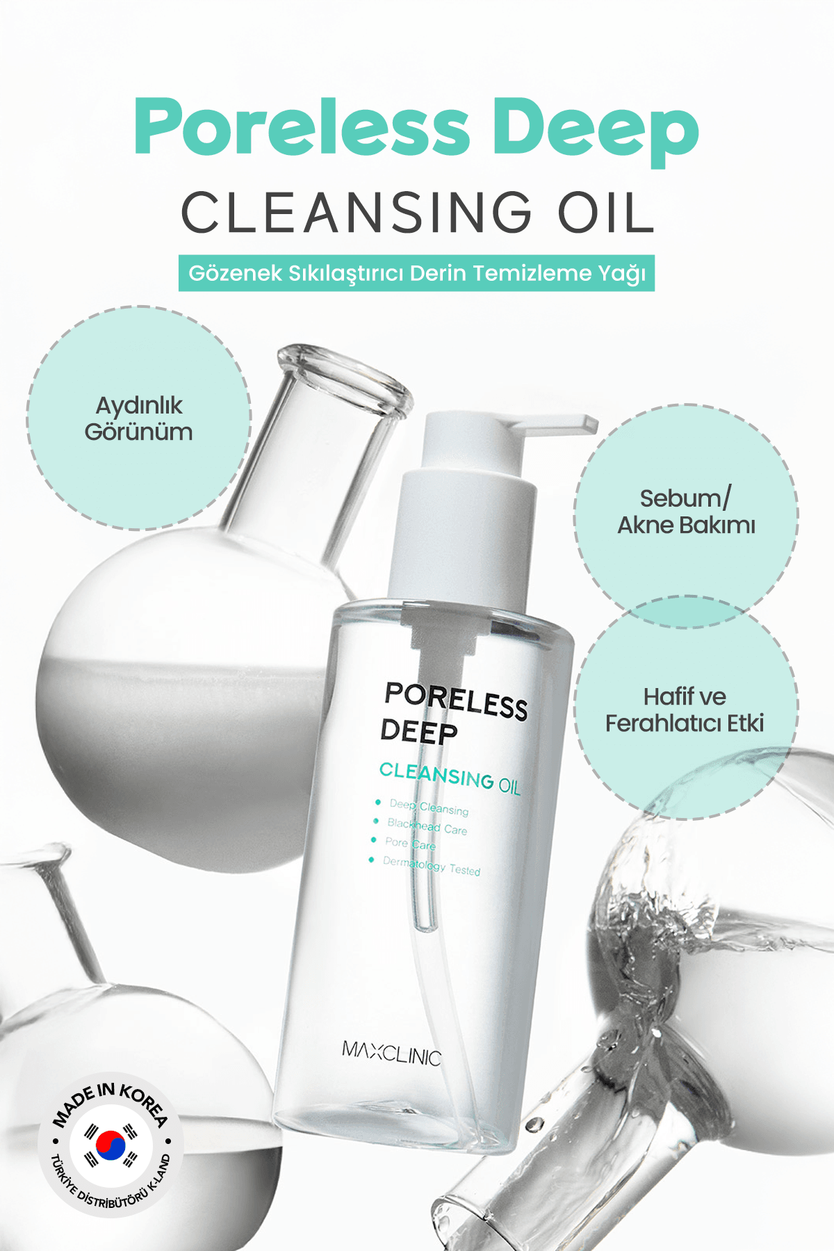 Gözenek ve Siyah Nokta İçin Yüz Temizleme Yağı Maxclinic Poreless Deep Cleansing Oil 200ml