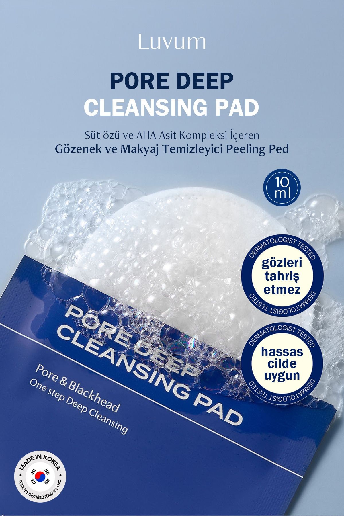 Siyah Nokta ve Gözenek Temizleme Pedi LUVUM Pore Deep Cleansing Pad 1 adet