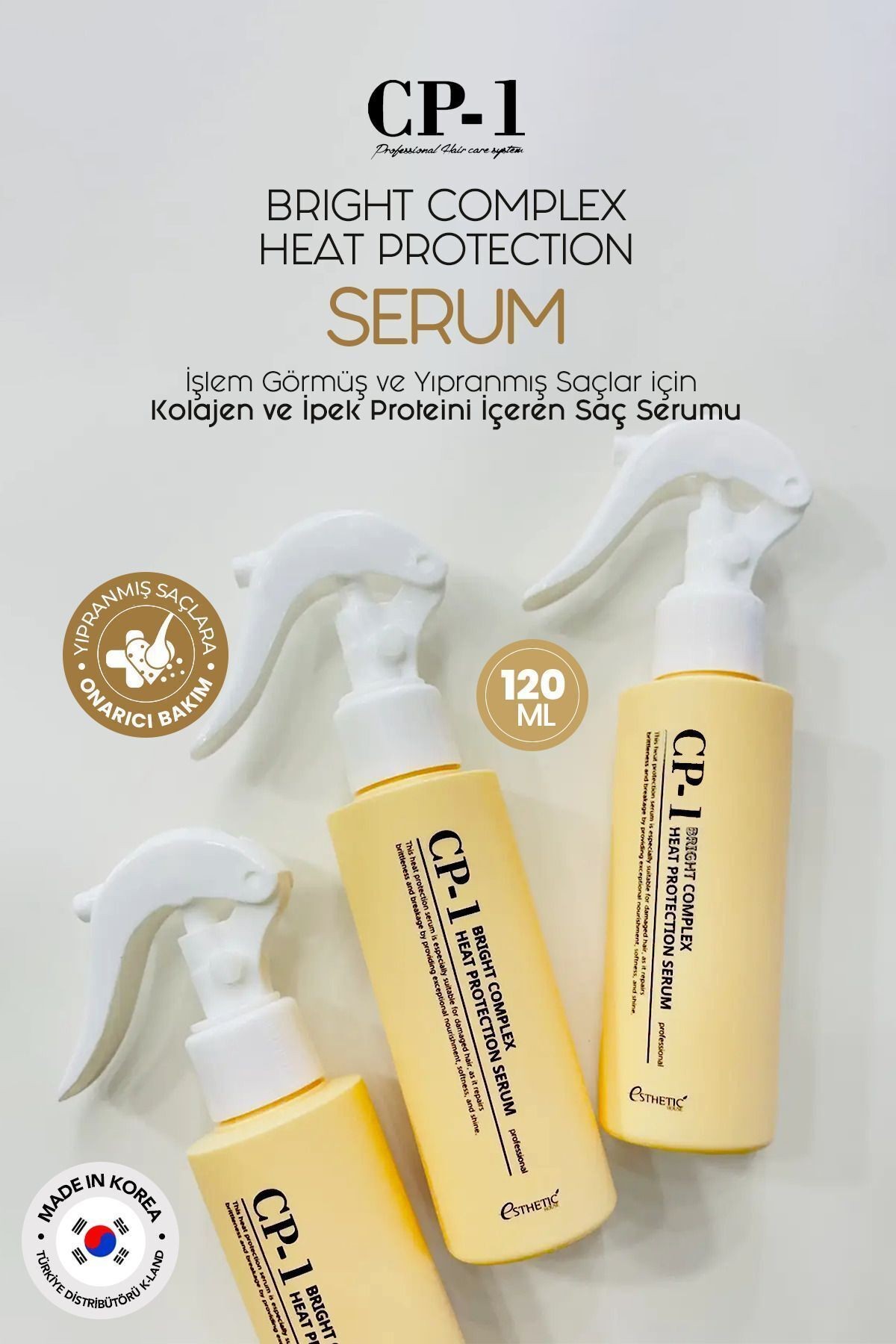 CP-1 Şekillendirici ve Isı Koruyucu Saç Bakım Serumu Bright Complex Heat Peotection Serum 120ml