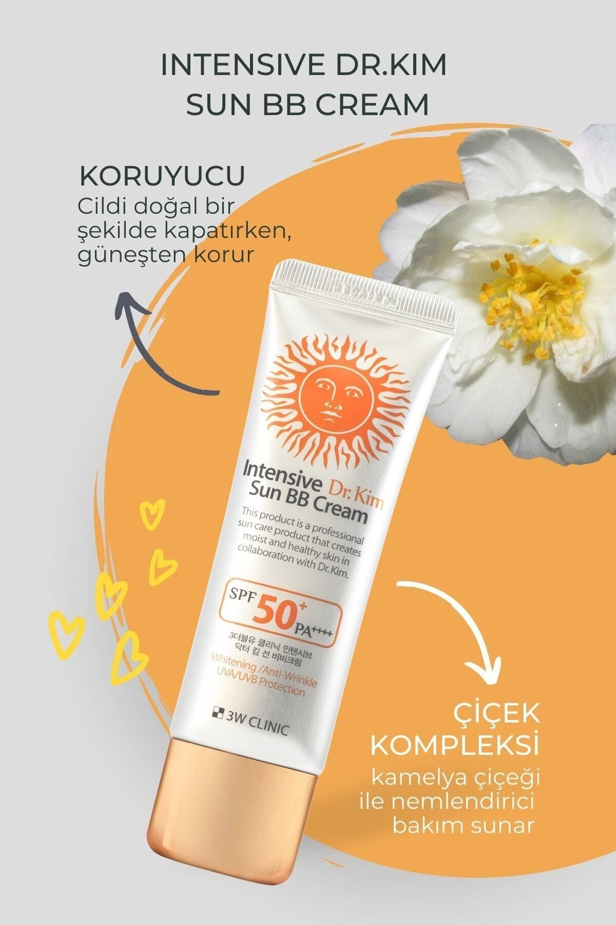 Renk Eşitleyici Orta Kapatıcı SPF 50+ PA++++ BB Krem ( Orta Ton Buğday Ten ) 3W CLINIC BB Cream