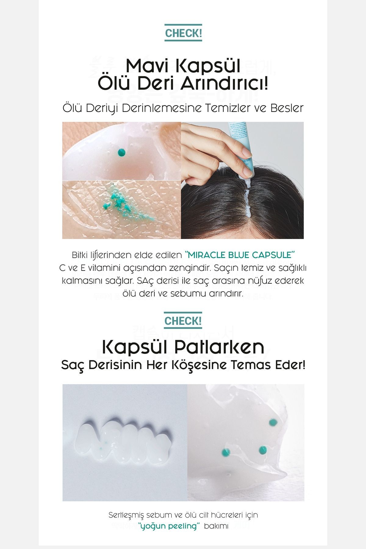 CP-1 Kepek Karşıtı Yağ Dengeleyici Arındırıcı AHA BHA Saç Peeling Ampulü Head Spa Peeling Ampoule