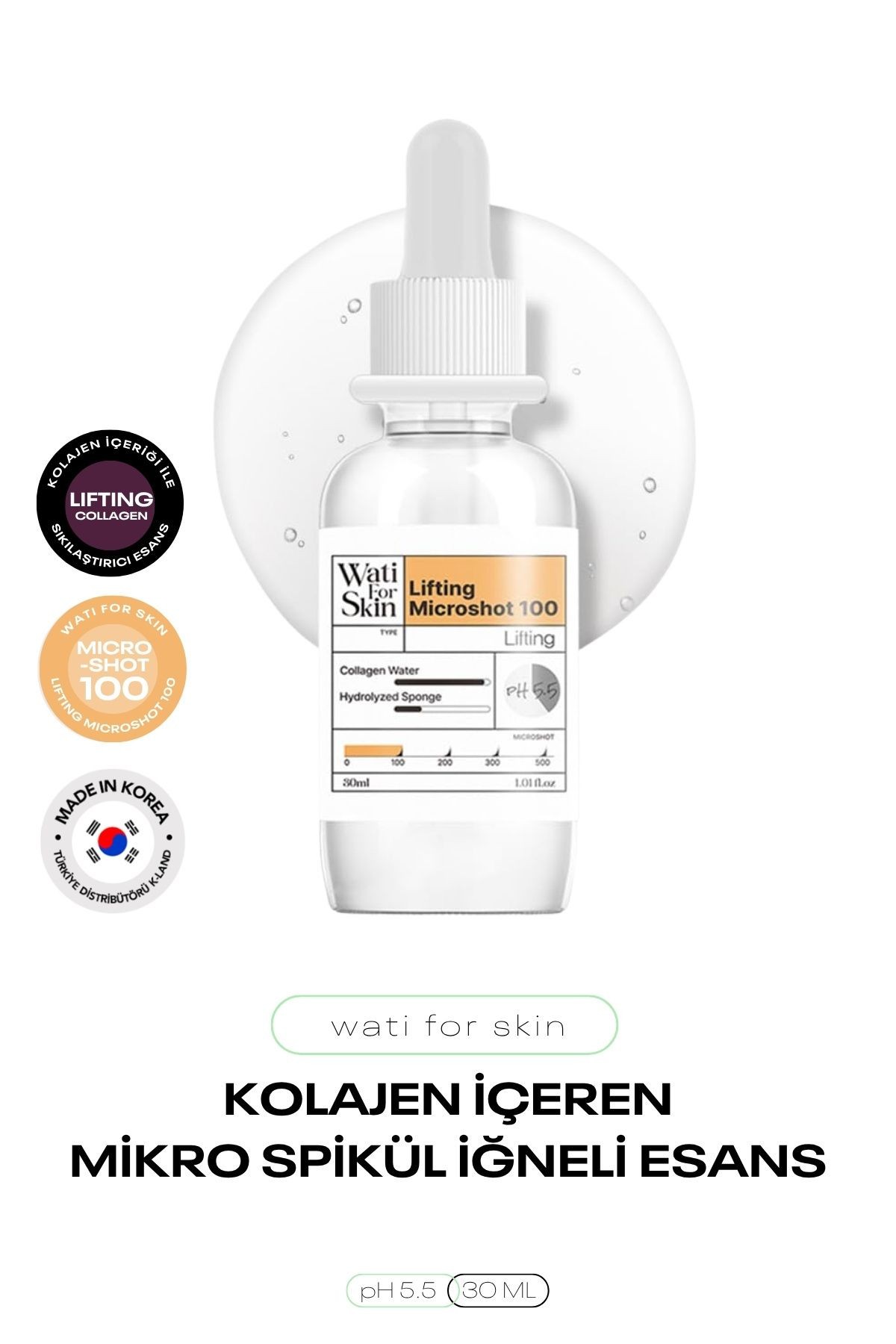 Sıkılaştırıcı Kolajen İçeren Mikro Spikül İğneli Esans Wati For Skin Lifting Microshot 100