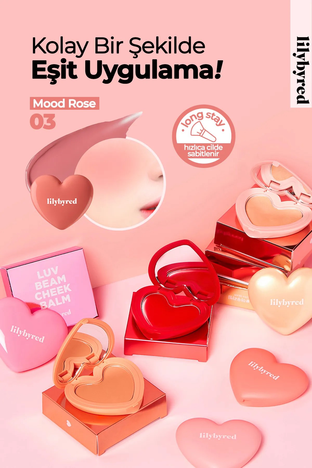 Doğal Görünümlü Krem Allık lilybyred Luv Beam Cheek Balm