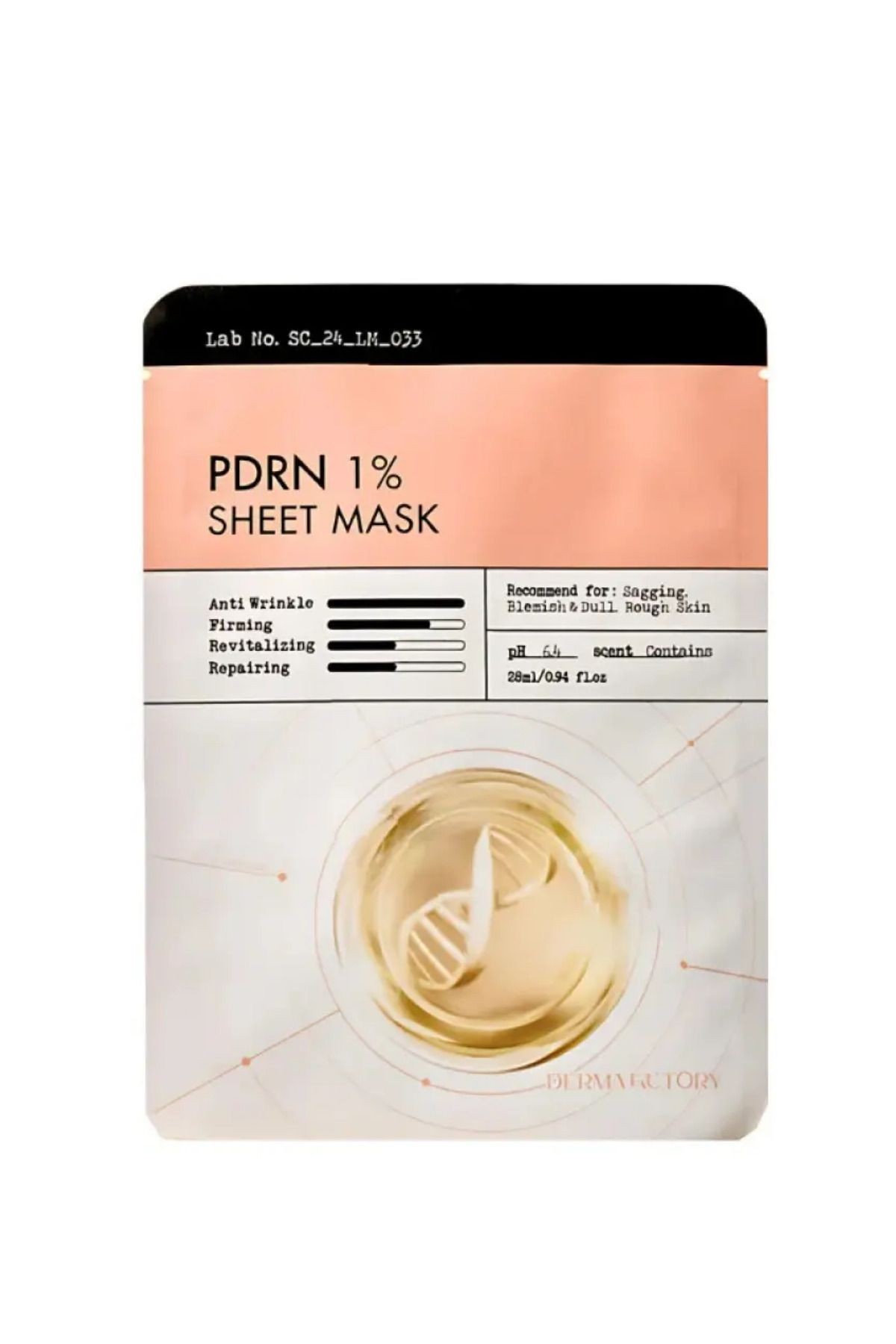 %1 PDRN İçeren Peptit Kompleksli Kağıt Maske Derma Factory PDRN mask