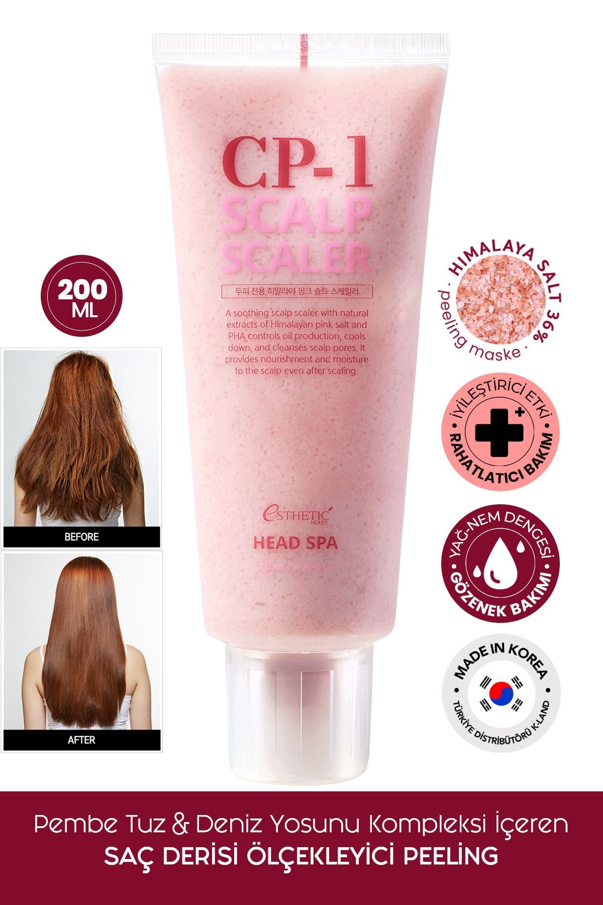 CP-1 Pembe Himalaya Tuzu İçeren Saç Derisi Peelingi Pink Salt Scalp Scaler 200 ML