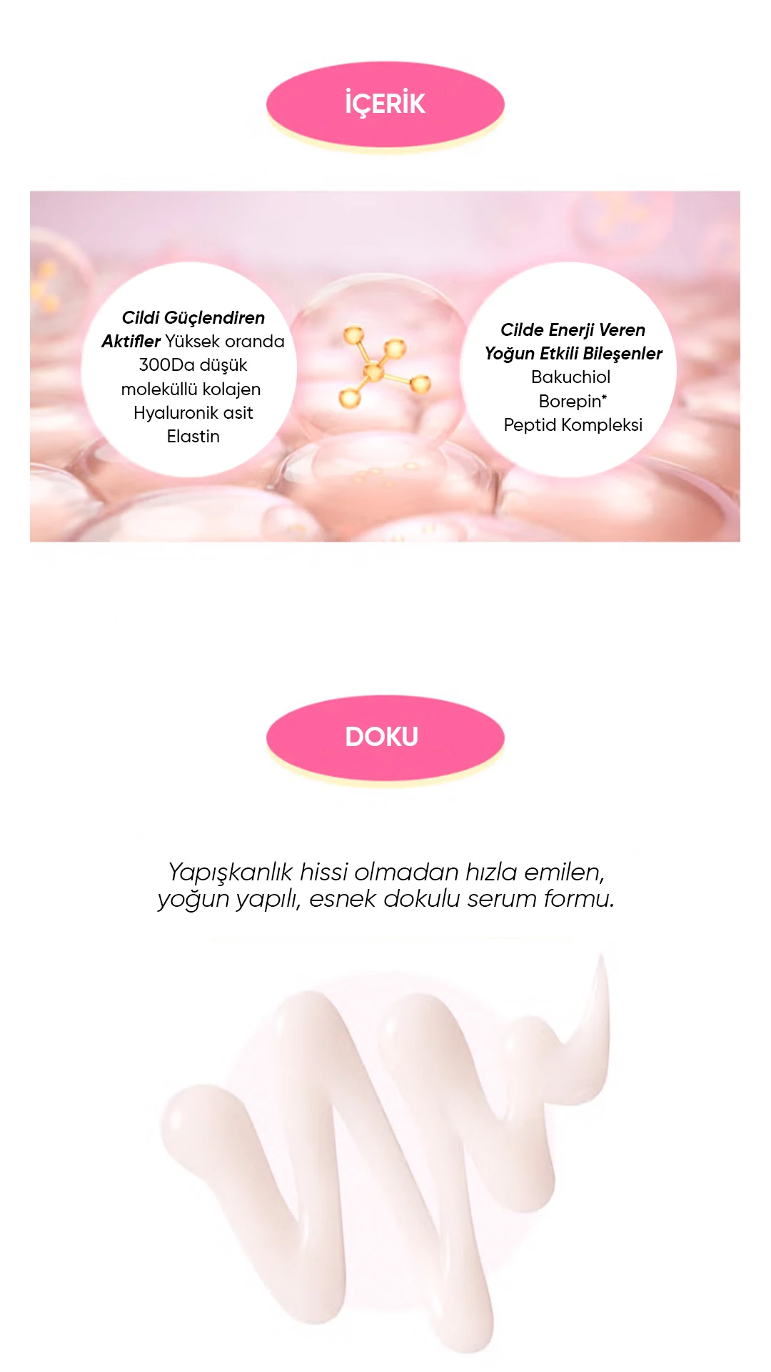 Küçük Moleküllü Kolajen Ampul Serum Small Molecule Collagen Wrinkle Ampoule