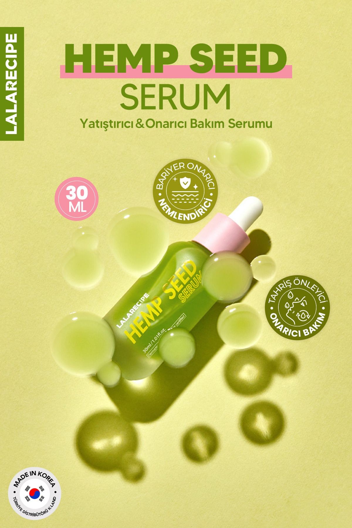 Tohumu Ekstresi İçeren Serum LALARECIPE Hemp Seed Serum