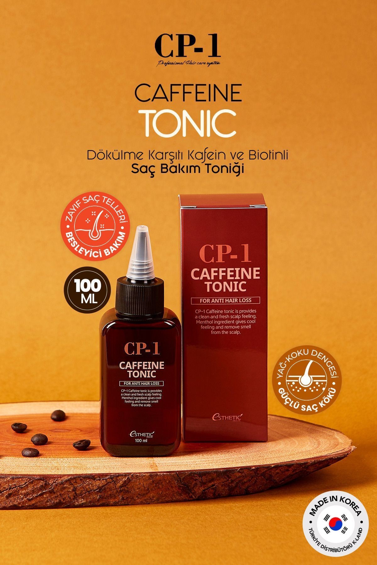 CP-1 Dökülme Karşıtı Kafein ve Biotin İçeren Saç Bakım Toniği Caffeine Tonic 100ml