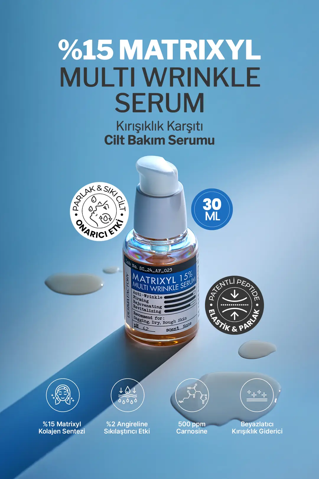 Kırışıklık ve Sarkmalar İçin Yüksek Etki Sağlayan Derma Factory Matrix
