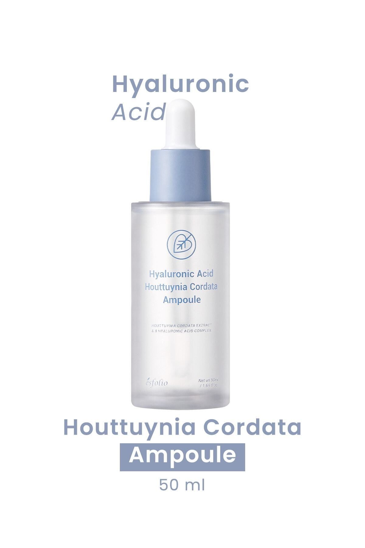 8 Farklı Hyalüronik Asit İçeren Serum esfolio Hyaluronic Acid Houttuynia Cordata Ampoule 50ml