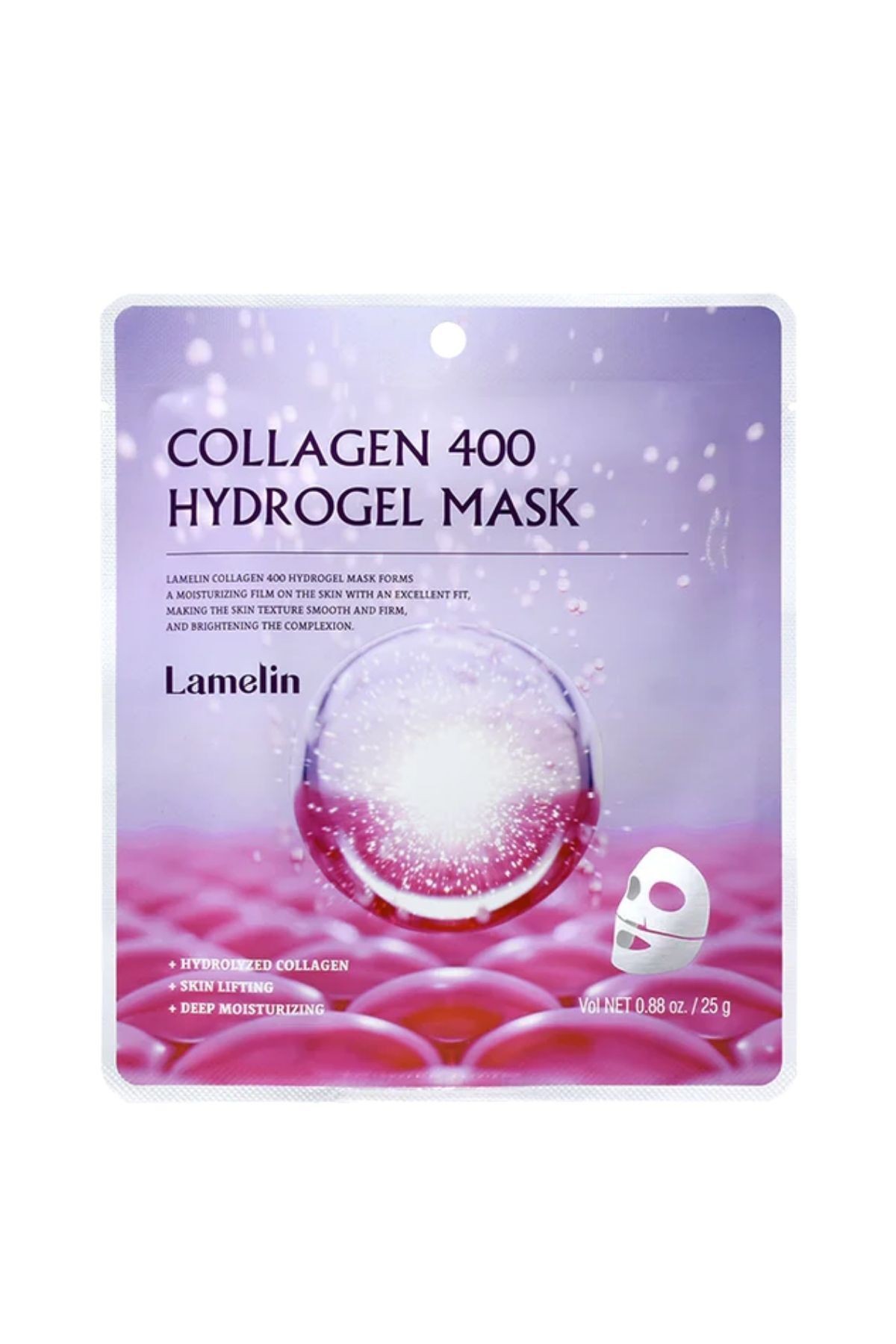 Şeffaflaşan Kolajen Kore Yüz Maskesi Lamelin Collagen 400 Hydrogel Mask