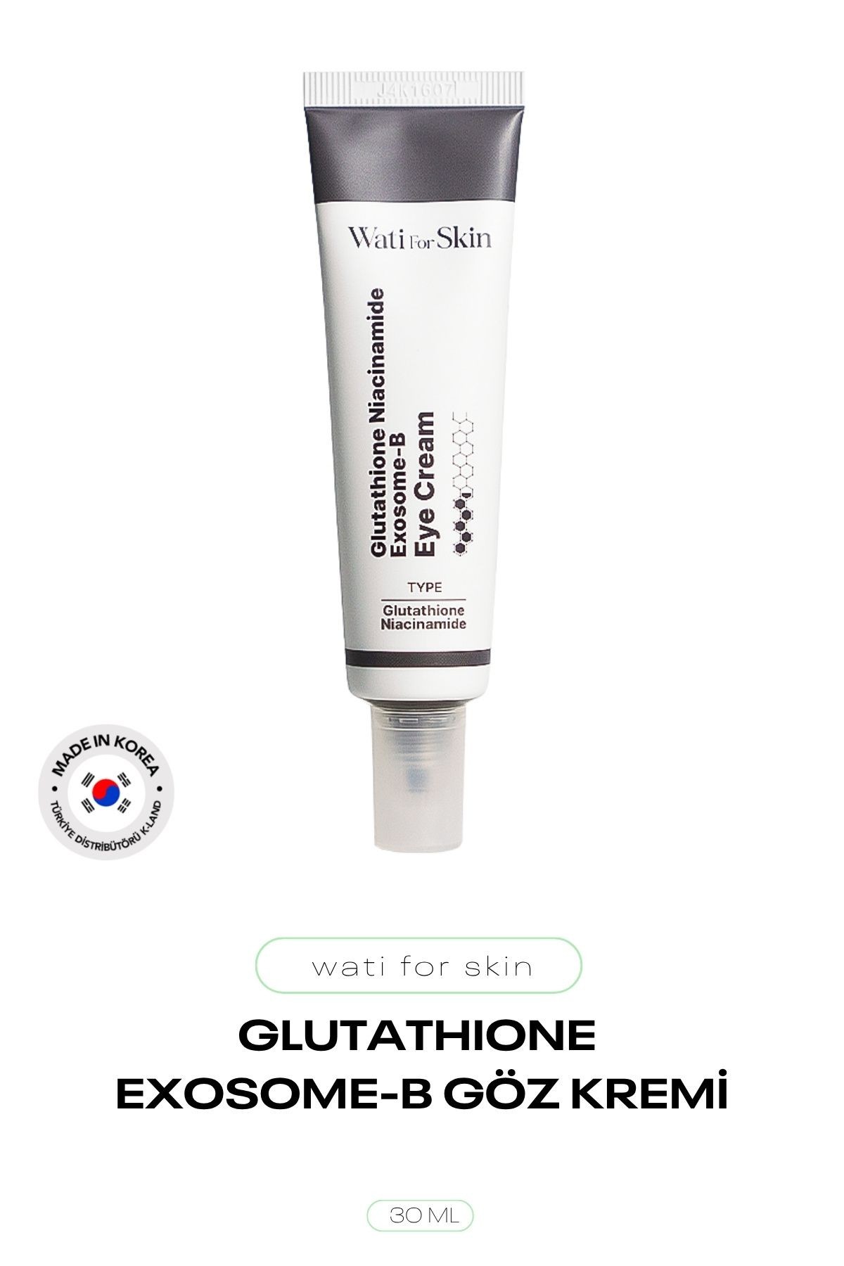 Glutatyon ve Niacinamide Aydınlatıcı Eksozom Göz Kremi Wati For Skin Eye Cream 30 ml 8809679095797, Tek Ebat