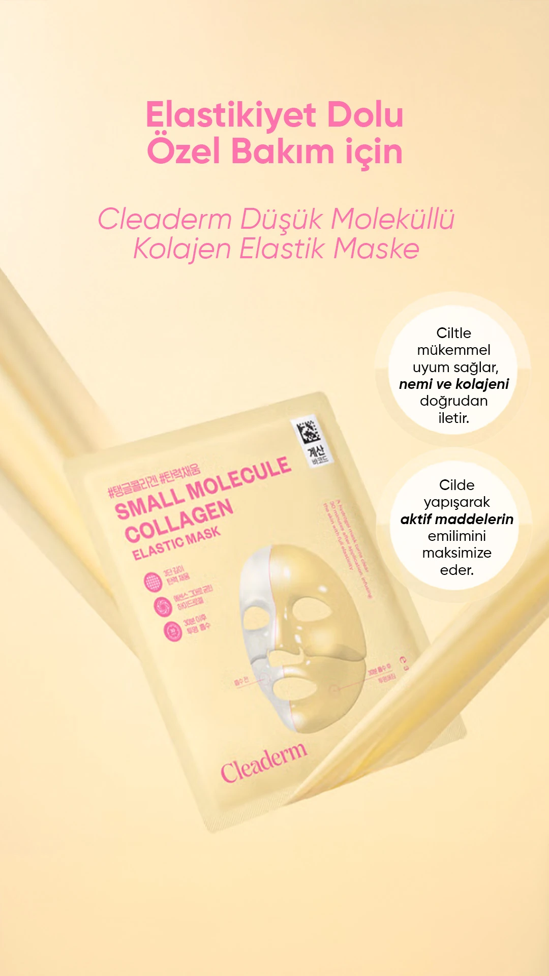 Kolajen Şeffaflaşan Cam Cilt Jel Maske Small Molecule Elastic Mask