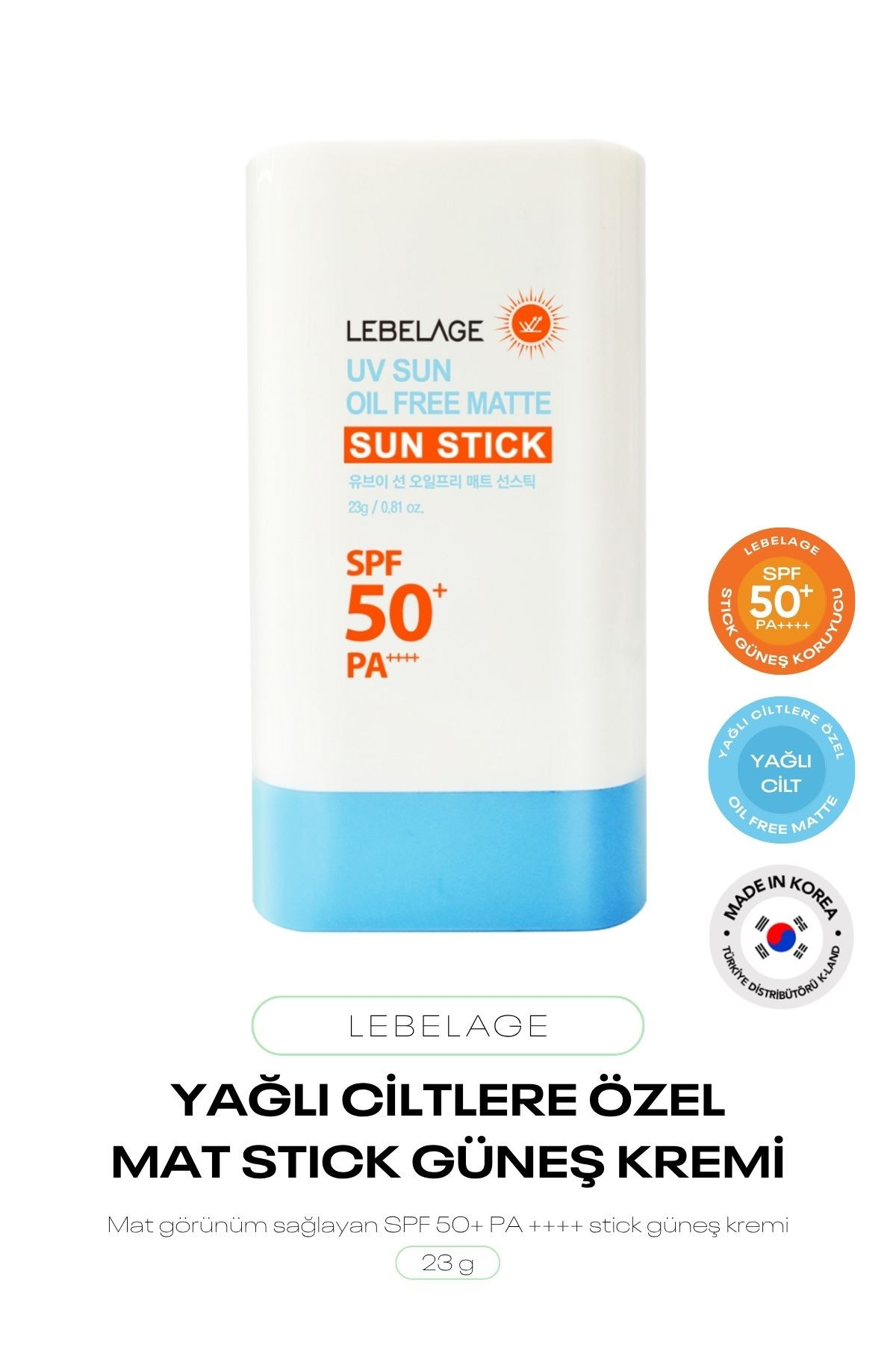 Yağlı Ciltler İçin Mat Stick Güneş Koruyucu Uv Sun Oil Free Matte Sun Stick