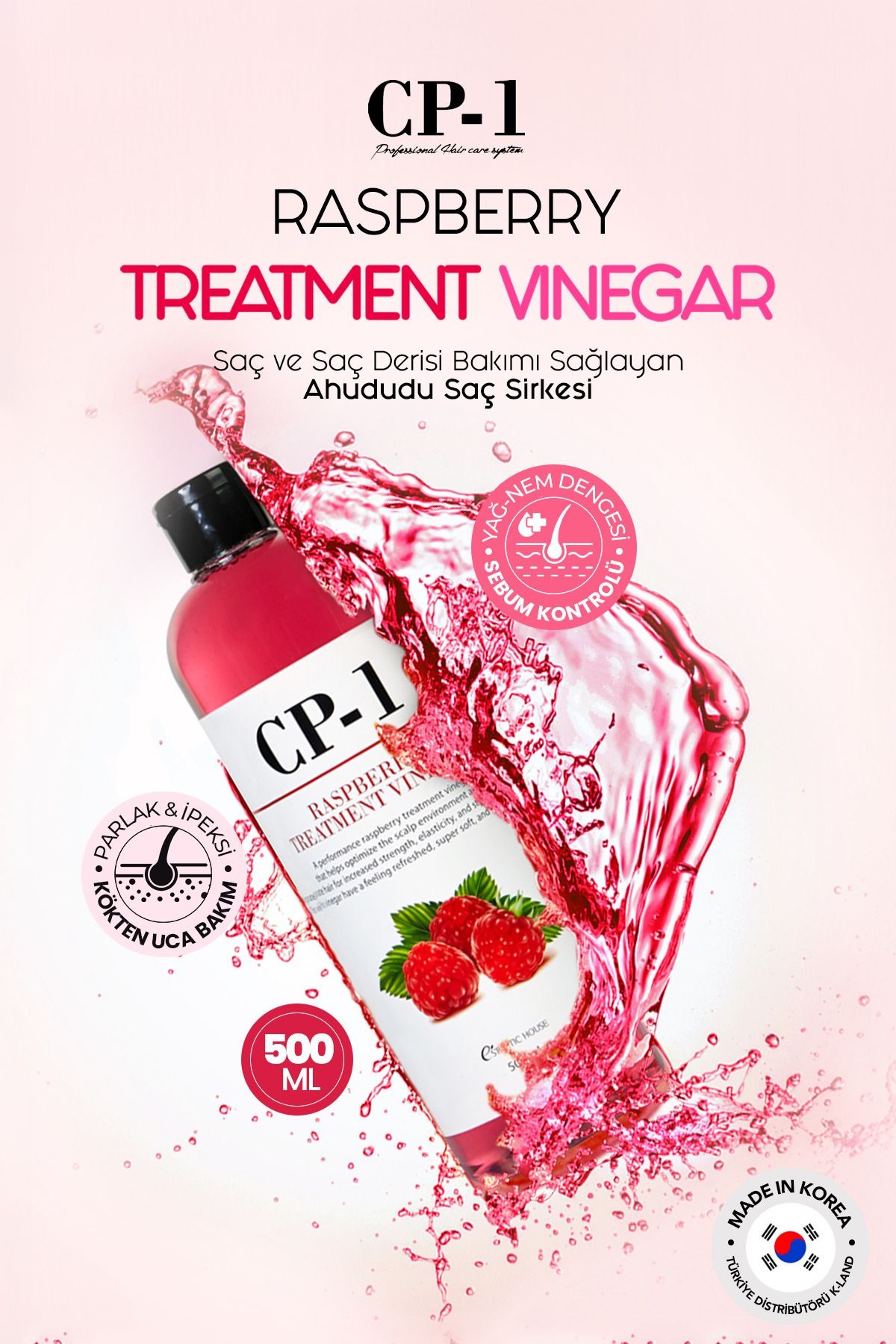 CP-1 Saç ve Saç Derisi Bakımı Sağlayan Ahududu Sirkesi Raspberry Treatment Vinegar 500 ML