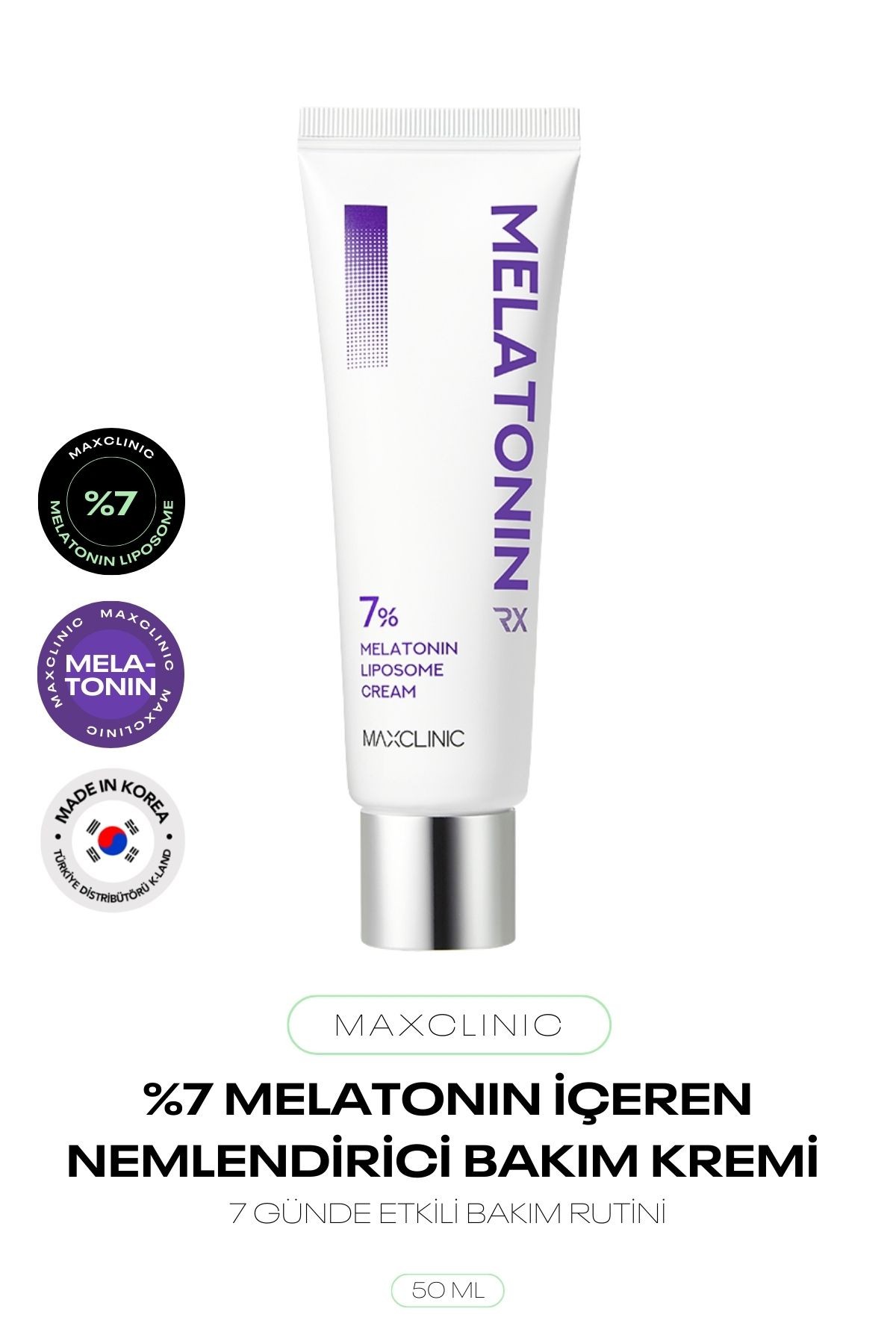 %7 Melatonin İçeren Nemlendirici Krem Melatonin Liposome Cream