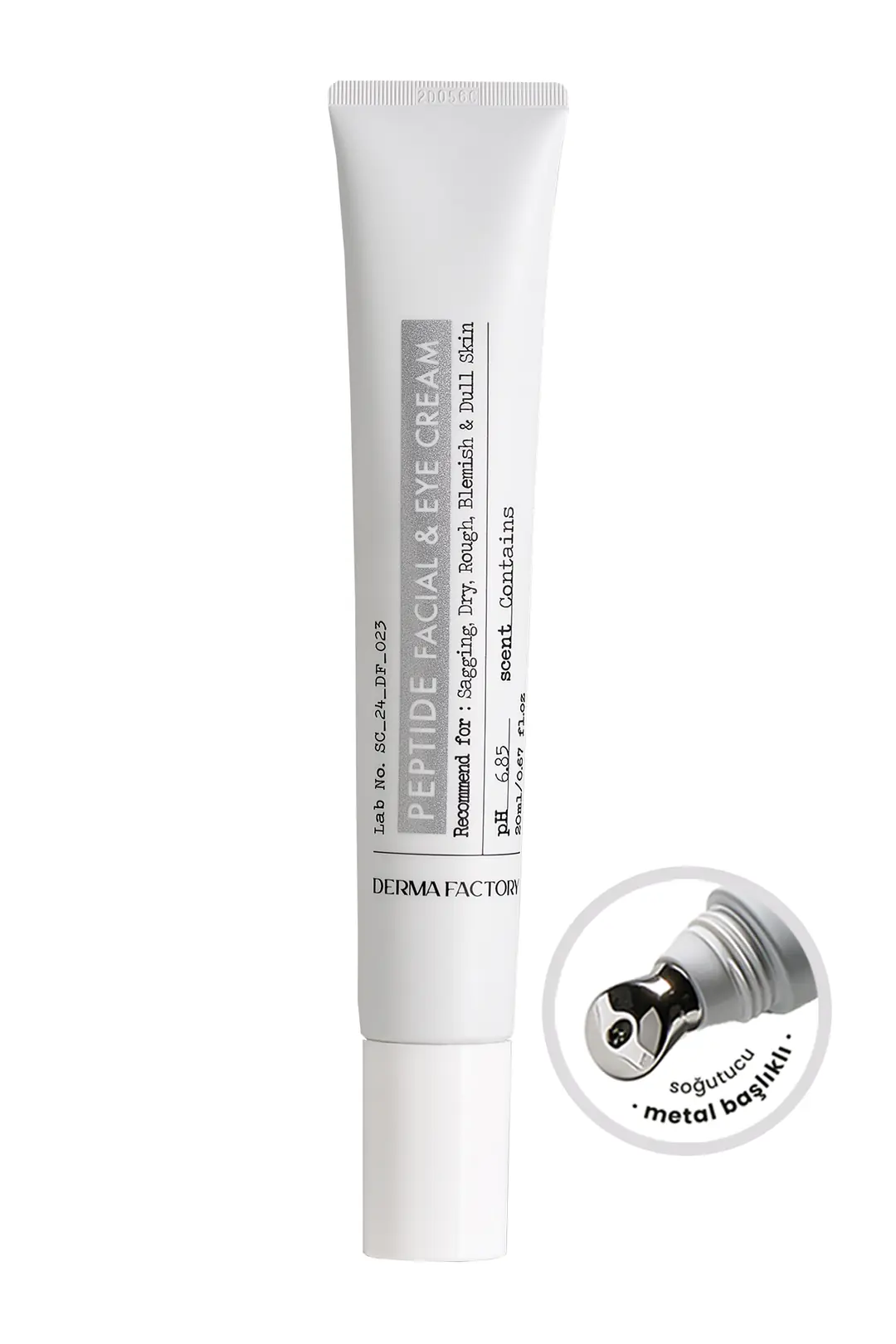 Peptit İçeren Sıkılaştırıcı Masaj Başlıklı Göz ve Yüz Kremi Derma Fact