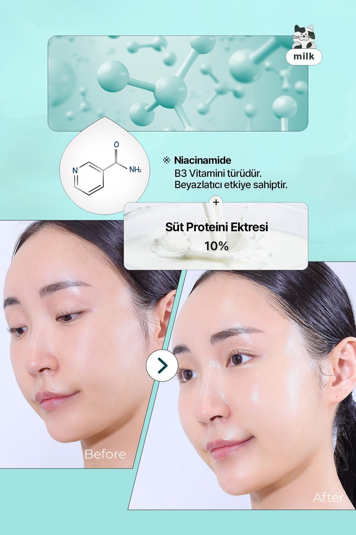 Niasinamid İçeren Su Bazlı Aydınlatıcı Yarı Jel Yüz Maskesi EDIT.B Waterfull Gummy Mask MILK