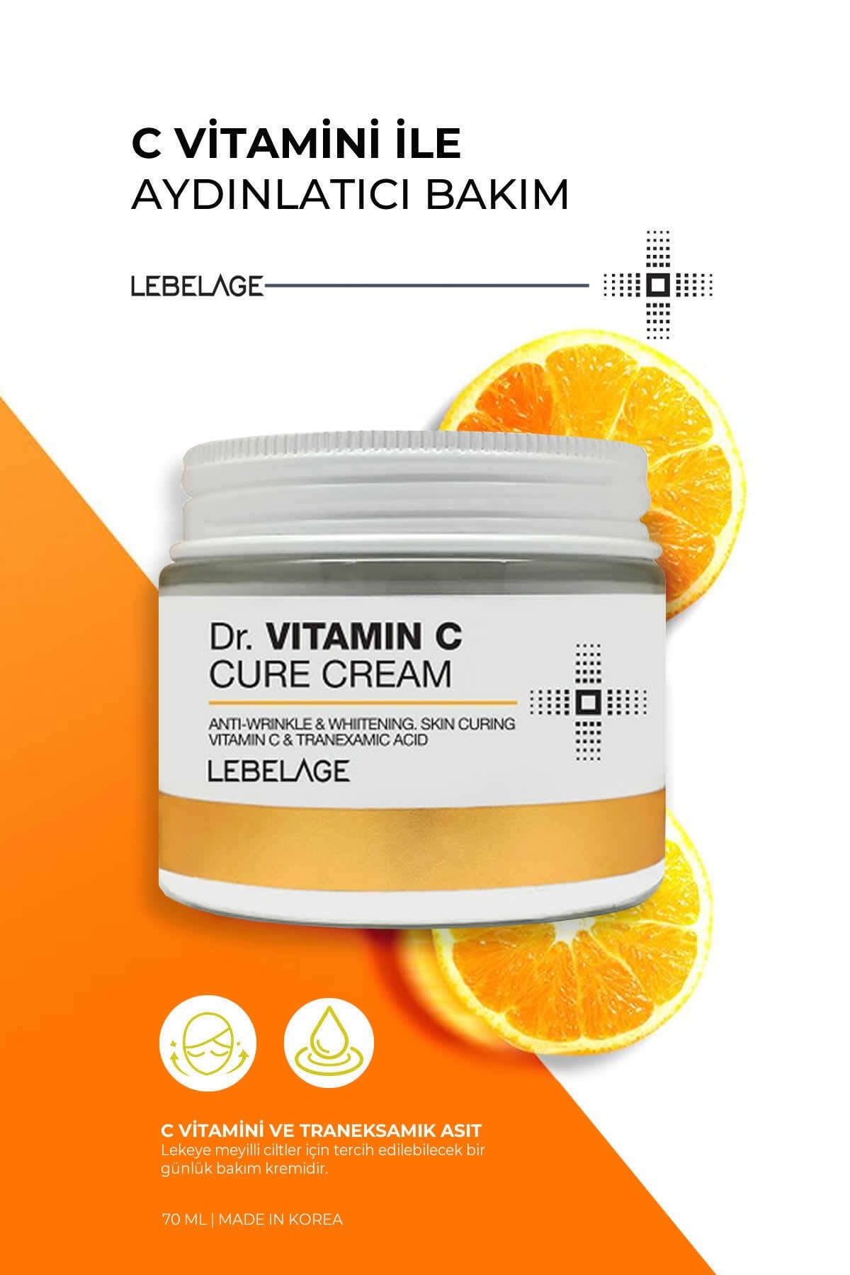 Aydınlatıcı Kırışıklık Ve Leke Karşıtı Vitamin C Krem Dr Vitamin C Cure Cream