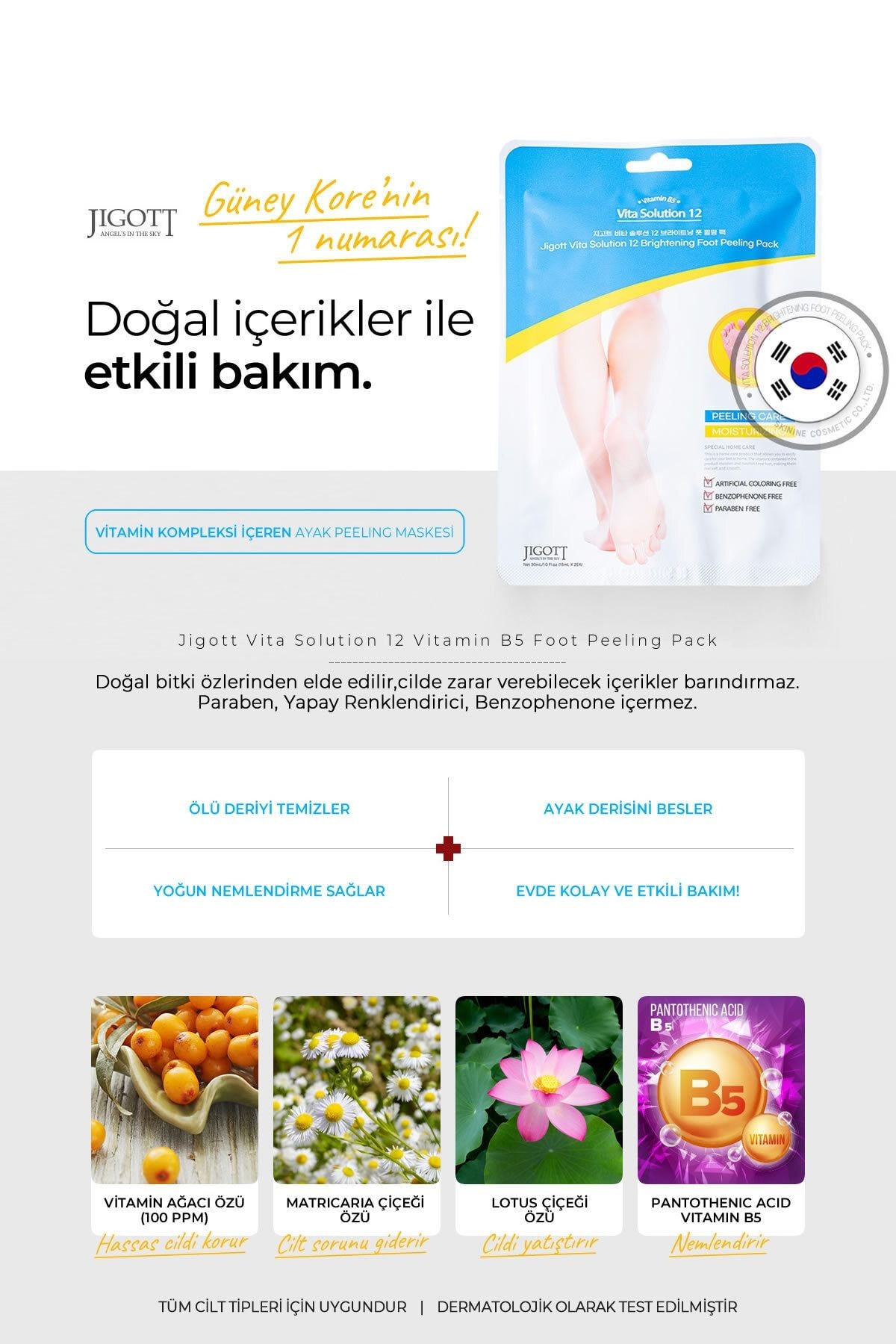 Ölü Deri, Çatlaklar Için Vitamin B5 Içeren Hassas Ve Etkili Soyulabilen Ayak Peeling Maske